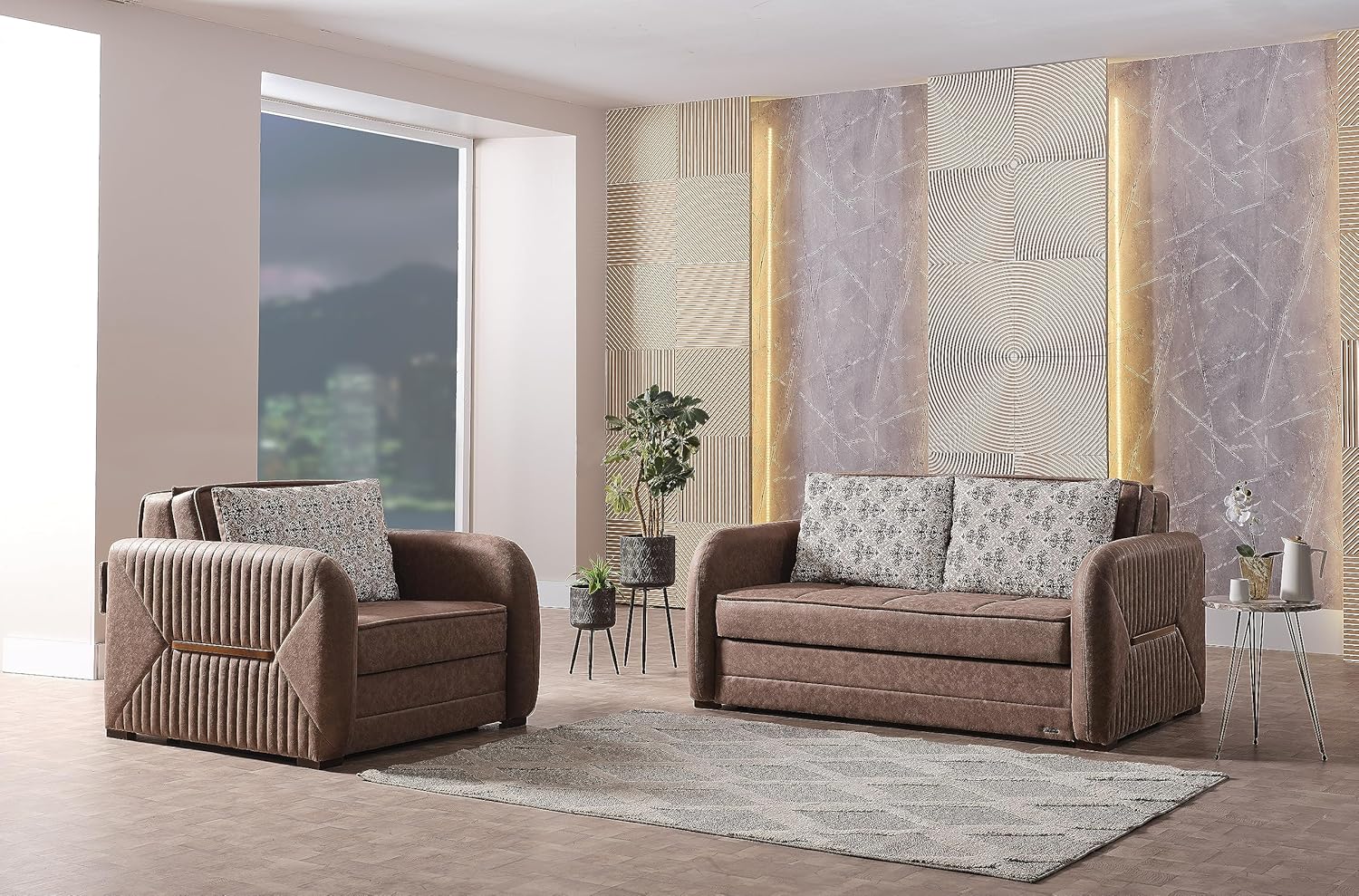 Sweethome Stores – Sofá biplaza extraíble de 67 pulgadas con almacenamiento, firme, tela, capacidad de 450 libras, para cama, futón para sala de