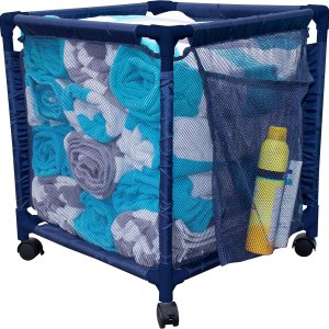 Essentially Yours Cubo organizador pequeño con ruedas para piscina, (18 pulgadas de ancho x 18 pulgadas de largo x 20 pulgadas de alto), estilo azul Essentially Yours Cubo organizador pequeño con ruedas para piscina, (18 pulgadas de ancho x 18 pulgadas de largo x 20 pulgadas de alto), estilo azul
