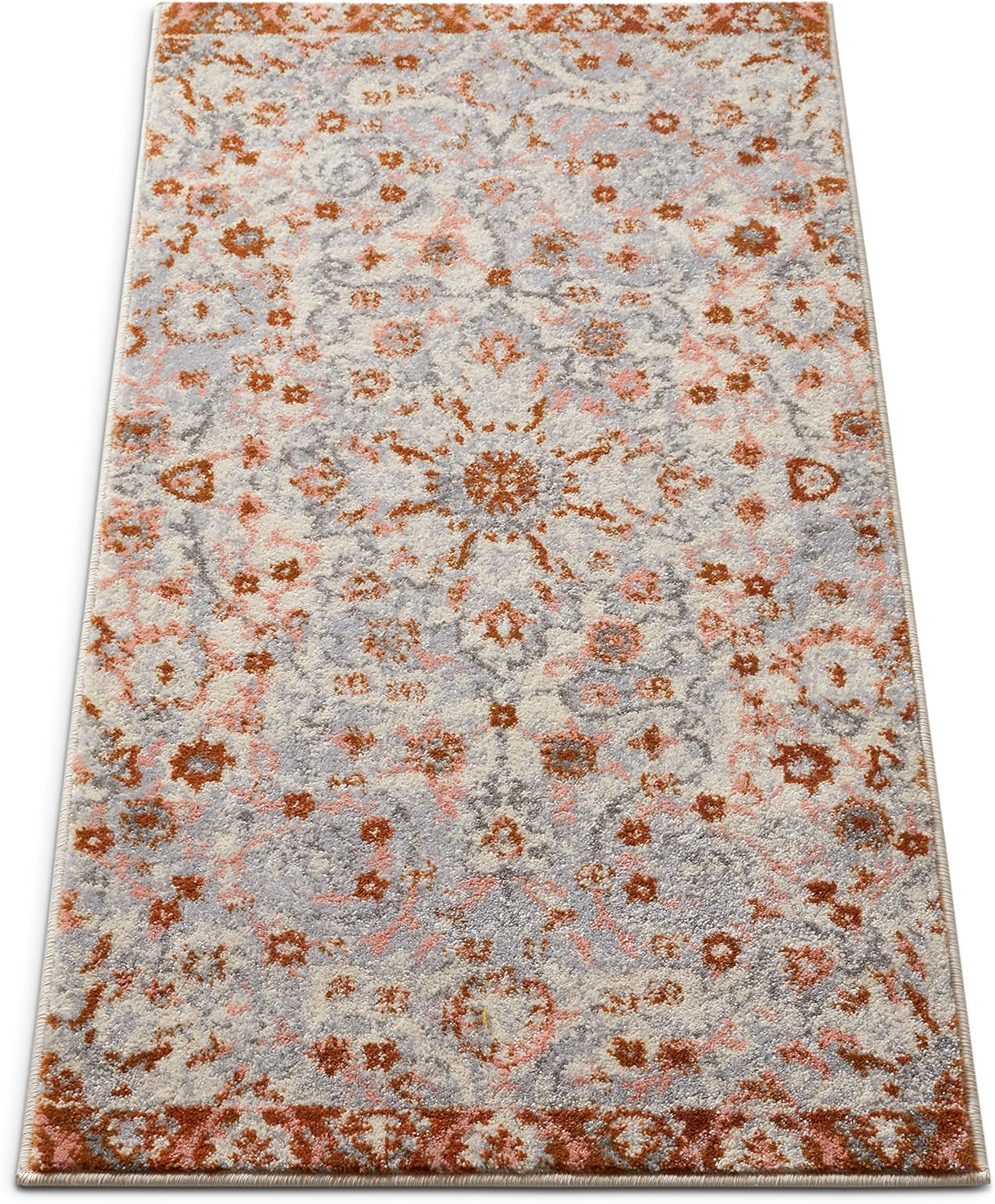 Well Woven Celestial Boho Medallion – Alfombra de área de 2 x 4 pies (2 pies 3 pulgadas x 3 pies 11 pulgadas), color rosa polvoriental, marfil,