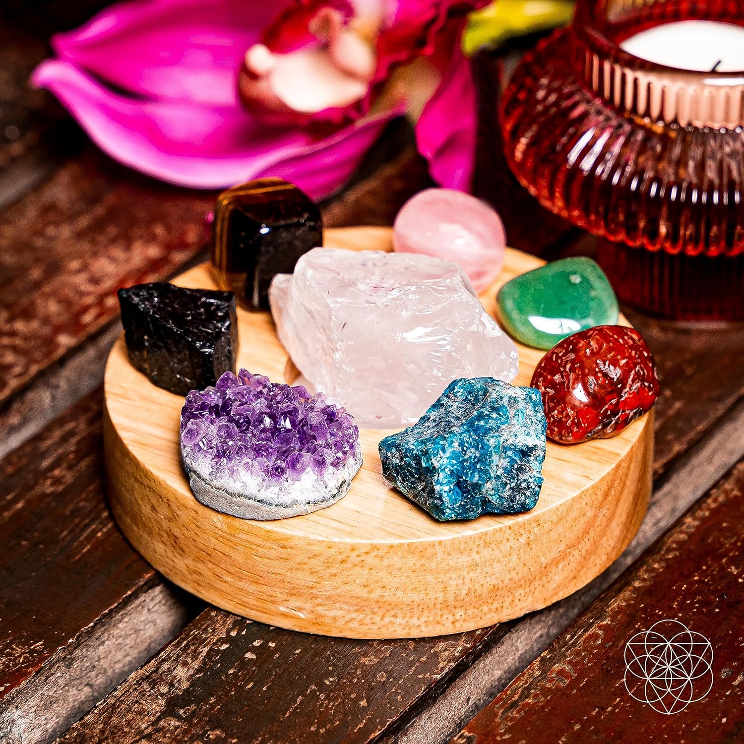 Conscious Items Lámpara de energía natural, lámpara de cristal curativo, lámpara de piedra curativa de cristal, decoración de cristal, refresca tu
