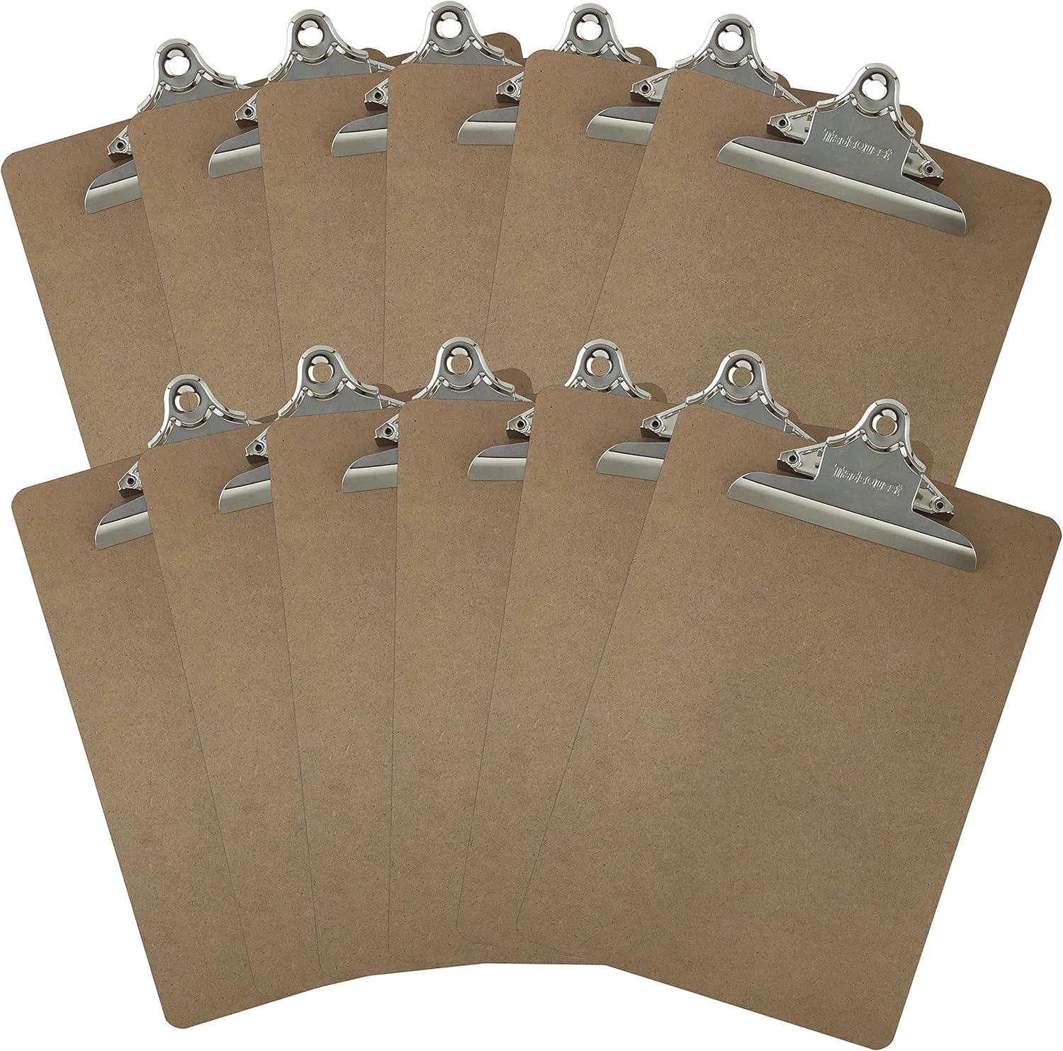 Portapapeles, clips tamaño carta, 9” x 12.5″, cubierta dura, paquete de 12
