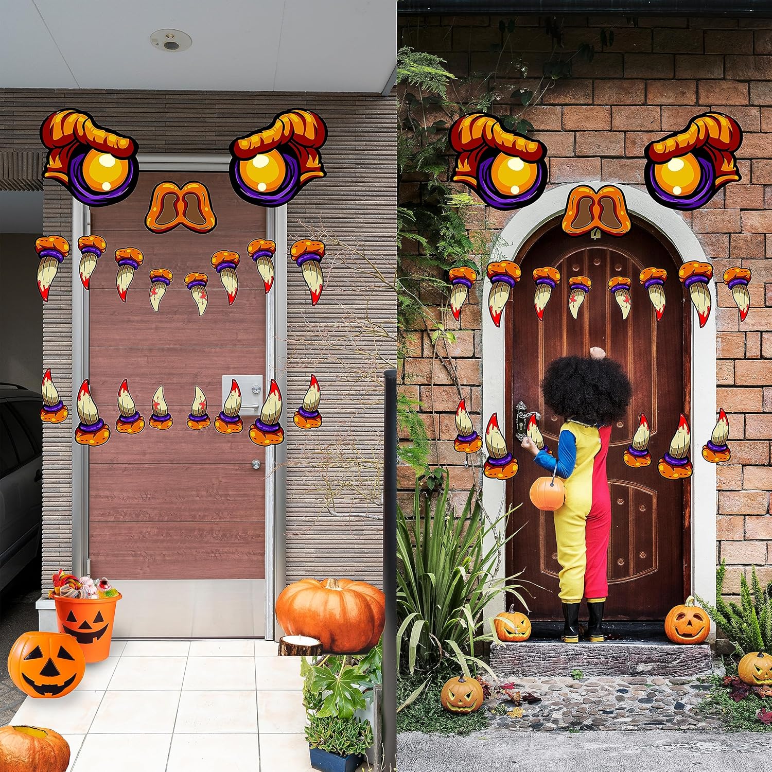 Kit de decoración de Halloween para maletero o golosinas, monstruo de Halloween para automóvil, SUV, puerta de garaje, entrada, arco, decoración de