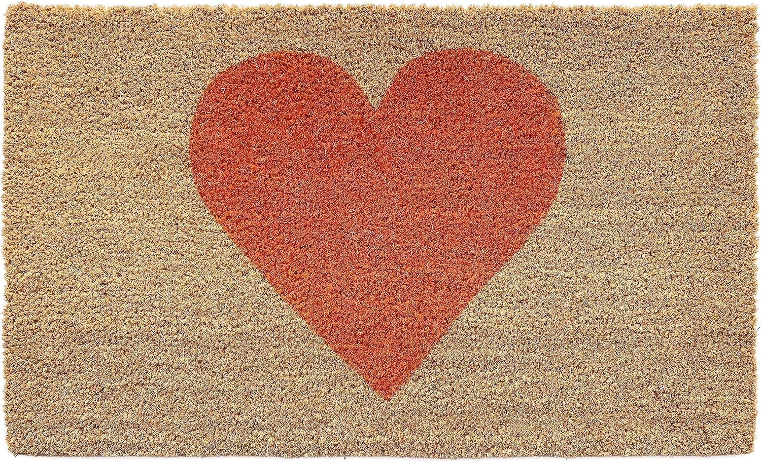 Calloway Mills Madison – Felpudo de corazón (naranja, 24 x 36 pulgadas)