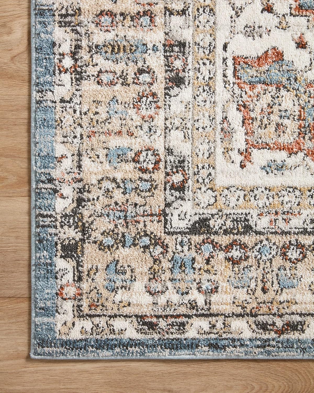 Loloi II Odette Collection ODT-06 SkyMulti – Alfombra redonda de 9 pies y 2 pulgadas x 9 pies y 2 pulgadas