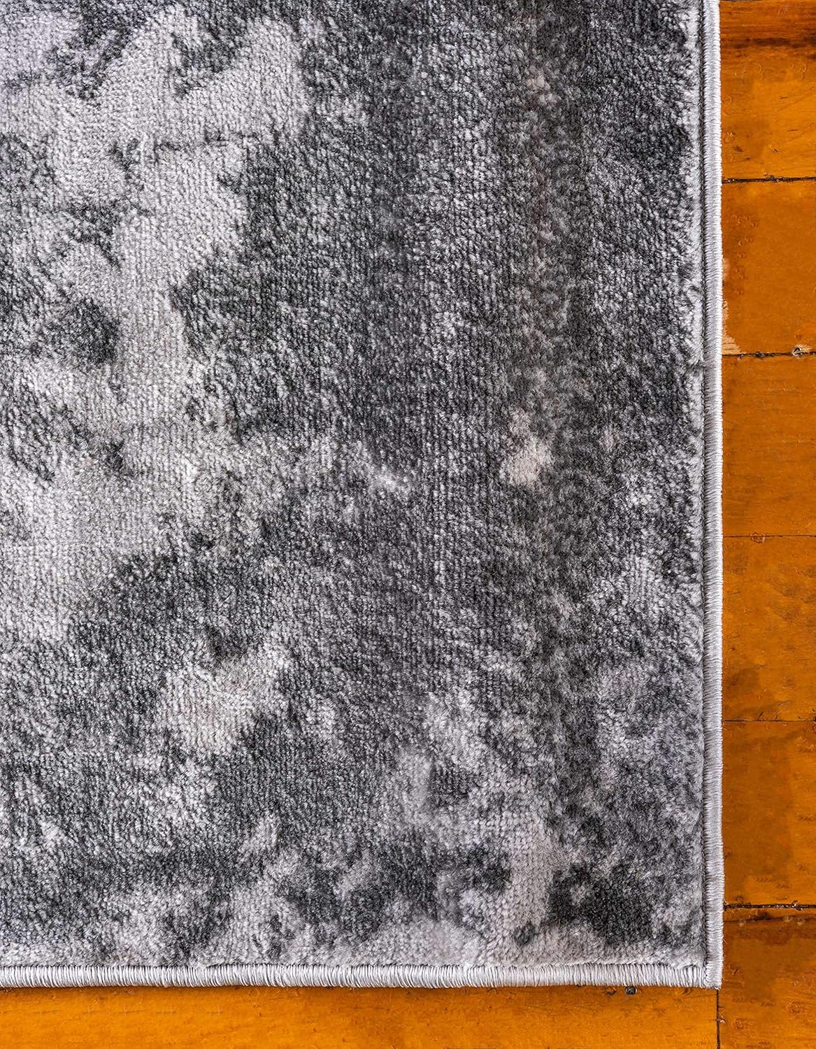 Unique Loom Metro Collection – Alfombra abstracta de transición con piedra de cemento, 5 x 8 pies, gris claromarfil