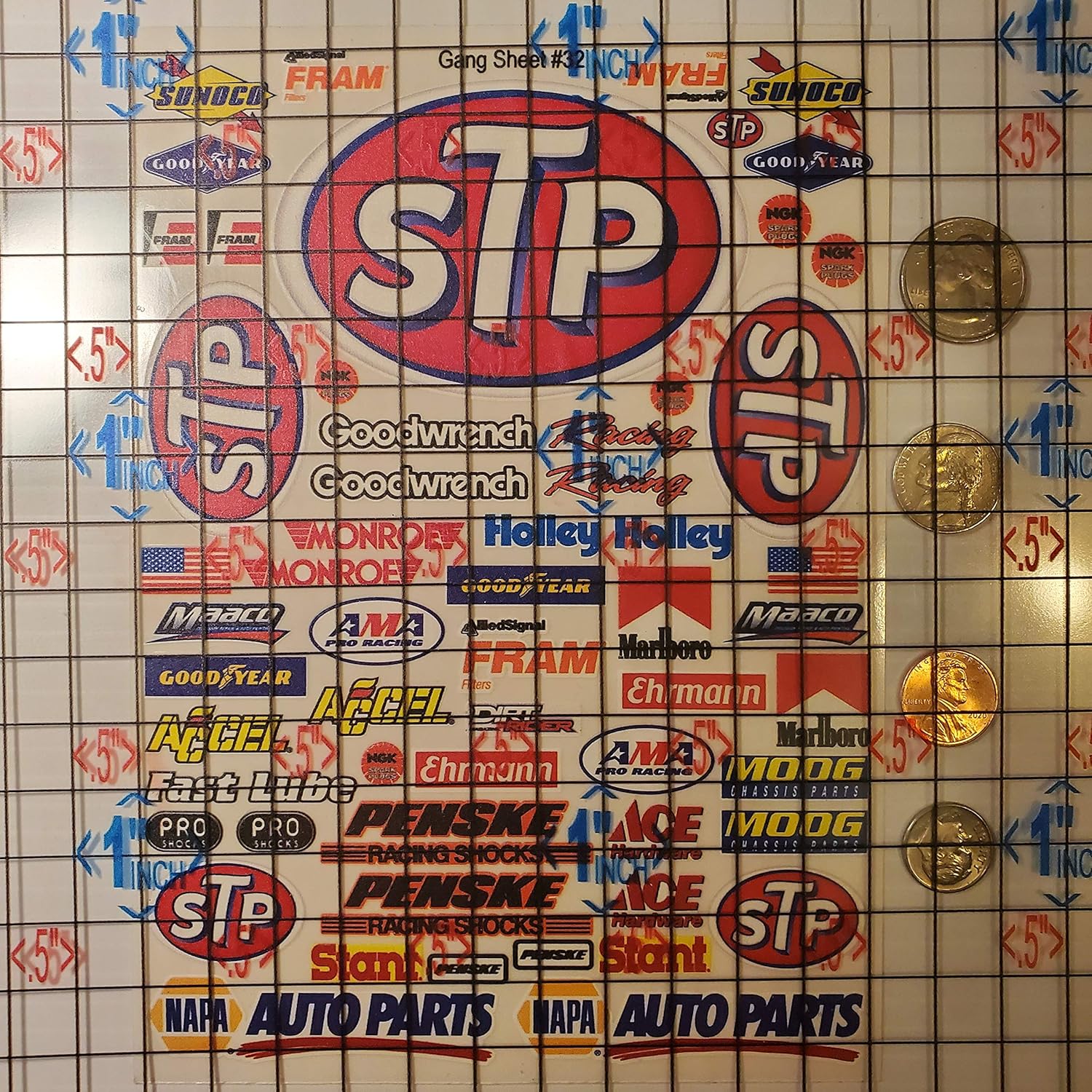 STP – Lámina adhesiva para cuadrillas a escala 32-110, vinilo blanco, modelo RC, hoja de calcomanías para control de radio, cuerpo Lexan – Decora