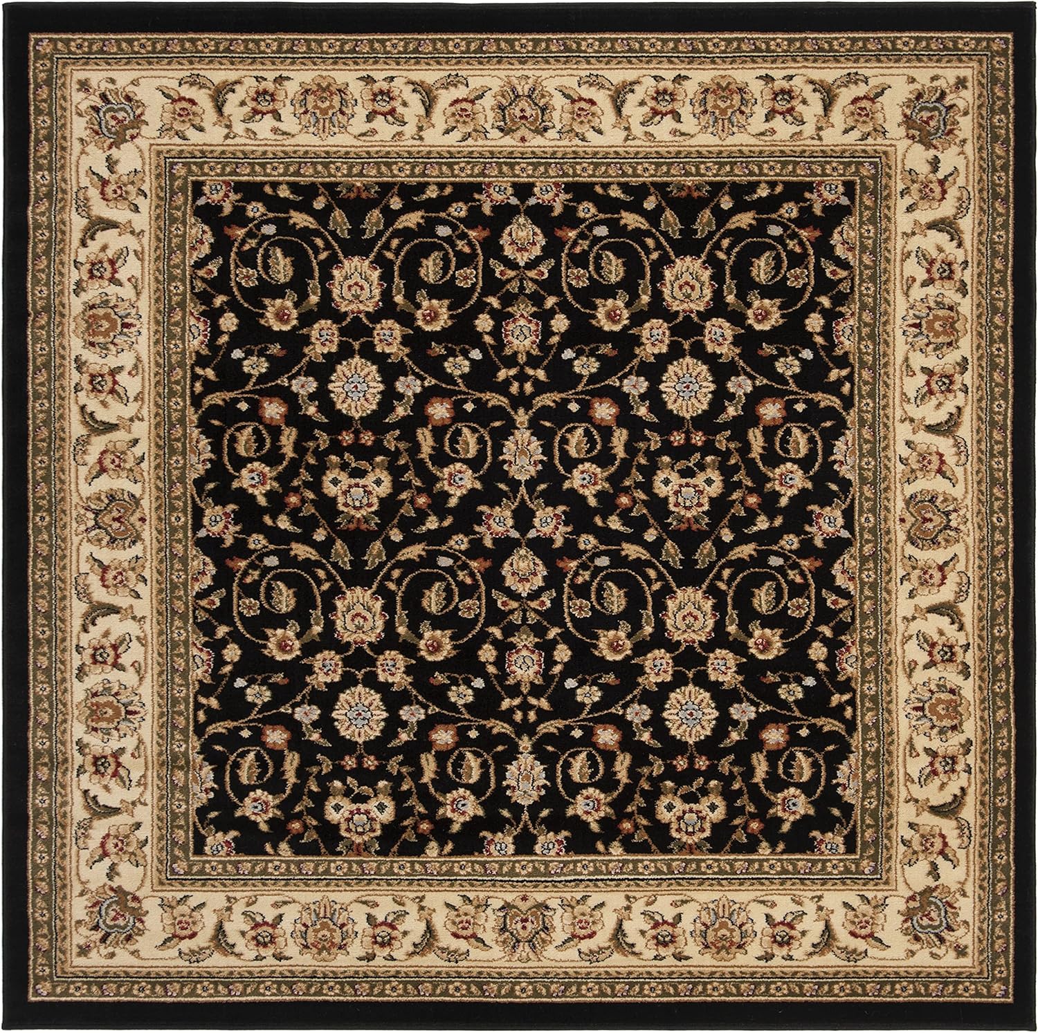 SAFAVIEH Lyndhurst Collection LNH316B – Alfombra cuadrada de 8 pies, diseño tradicional oriental que no desprende pelusa, para sala de estar,