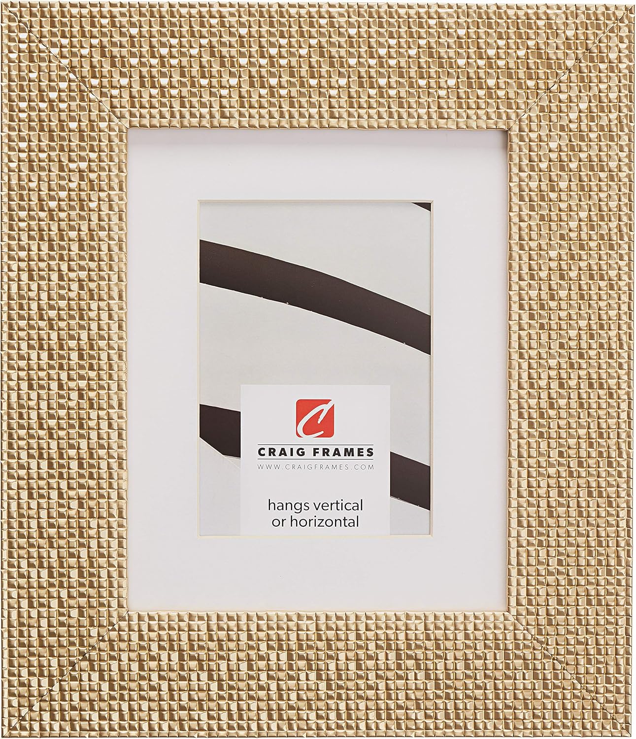 Craig Frames Glimmer – Marco de fotos de 18 x 24 pulgadas con paspartú para mostrar una foto de 12 x 18 pulgadas, color dorado