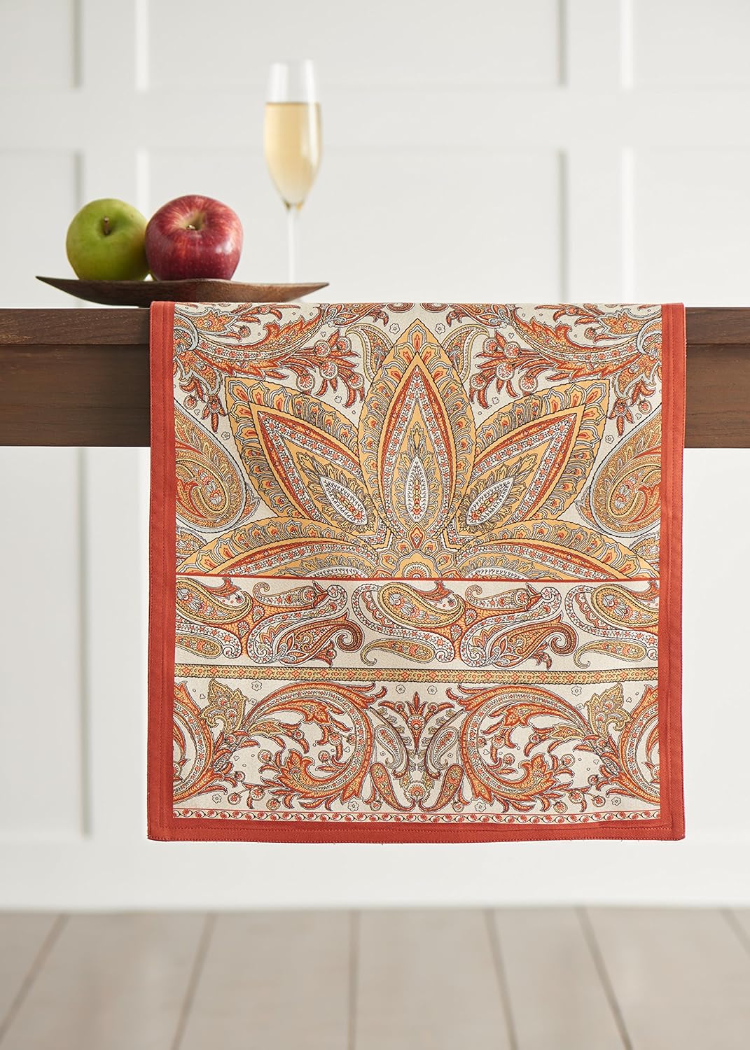 Camino Maison d’ Hermine de mesa, 100 % algodón, diseño para Día de Acción de Gracias y Navidad