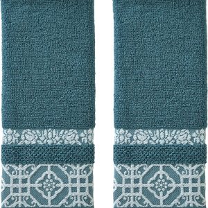 SKL Home Floral Lanterns – Toalla de mano (paquete de 2), verde azulado, 2 unidades, pequeña SKL Home Floral Lanterns – Toalla de mano (paquete de 2), verde azulado, 2 unidades, pequeña