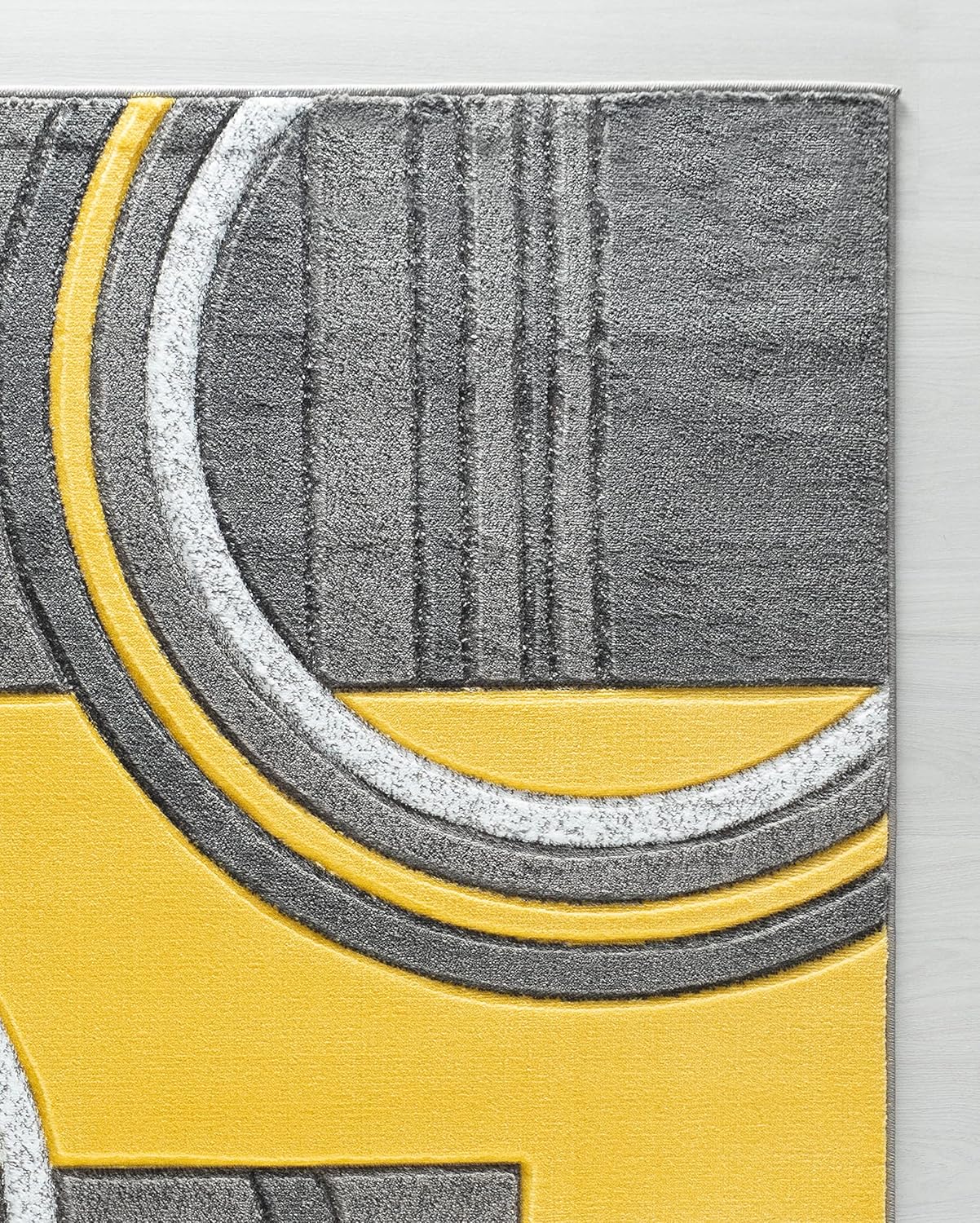 GLORY RUGS Alfombra de área moderna, suave, tallada a mano, contemporánea, con textura esponjosa de primera calidad para interiores sala de estar,