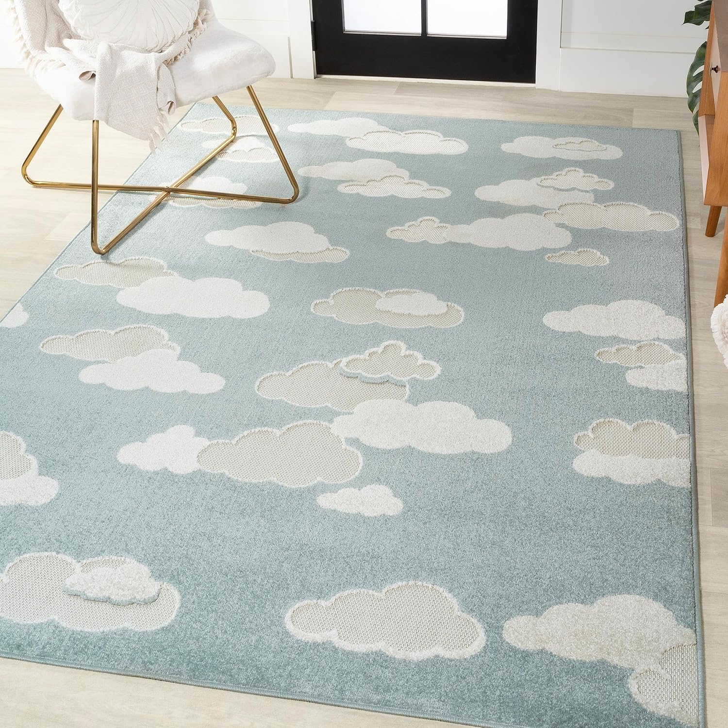 JONATHAN Y SCN105A-8 Hedwig – Alfombra juvenil Cloud Scandi para interiores, niños, casual, moderna, de transición para dormitorio, cocina, sala de