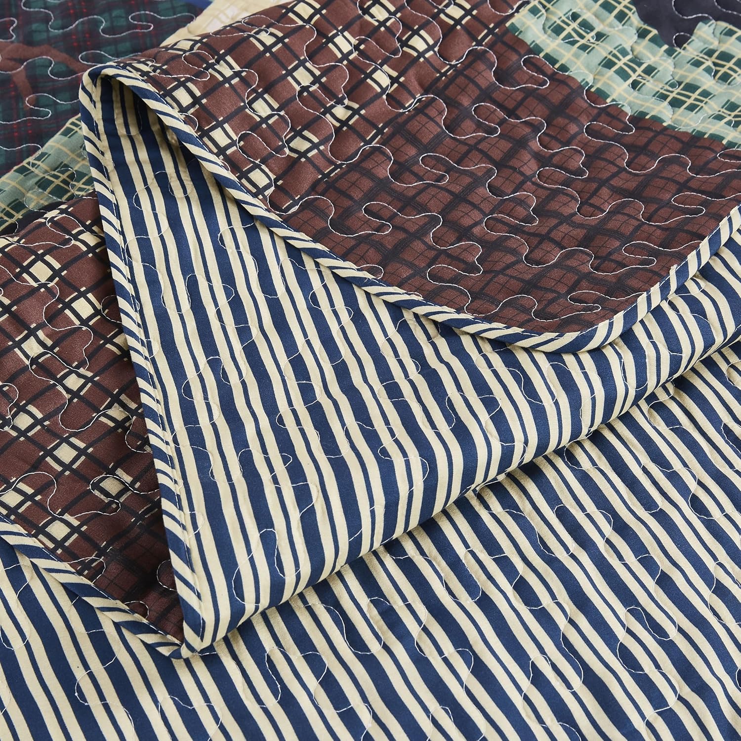 Virah Bella Juego de ropa de cama King Lodge de 3 piezas  Parche de desierto  Juego de edredón reversible de campo rústico con fundas de almohada