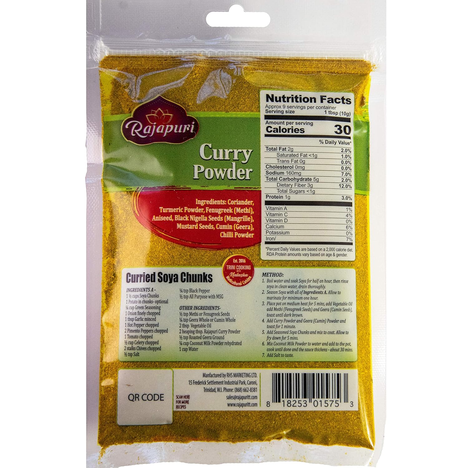 Rajapuri Especias mixtas  Curry suave 3.00 oz  3 onzas  Perfecto para carnes, aves de corral y pescado. Apto para veganos