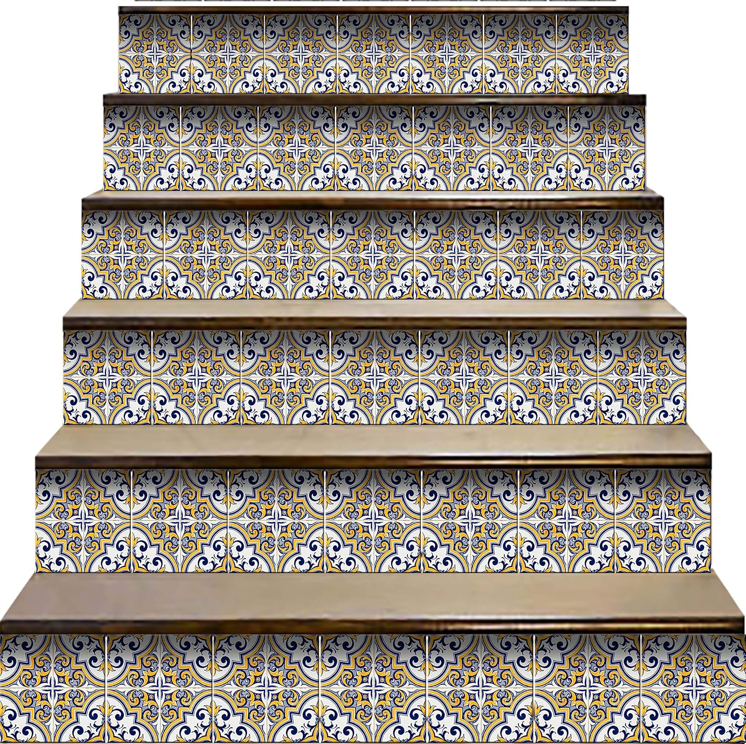 Adhesivos para azulejos Mi Alma, 24 unidades, Talavera, plantillas de pared, calcomanías para despegar y pegar, fácil aplicación, ideal para baño,