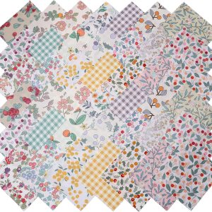 Paquetes de dijes para acolchar de 5 pulgadas, paquetes de tela de algodón precortados, cuadrados de 42-5 pulgadas Paquetes de dijes para acolchar de 5 pulgadas, paquetes de tela de algodón precortados, cuadrados de 42-5 pulgadas