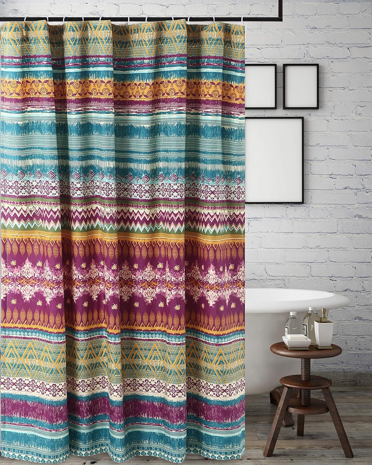 Greenland Home Cortina de ducha Southwest, Siesta, 72 x 72 pulgadas