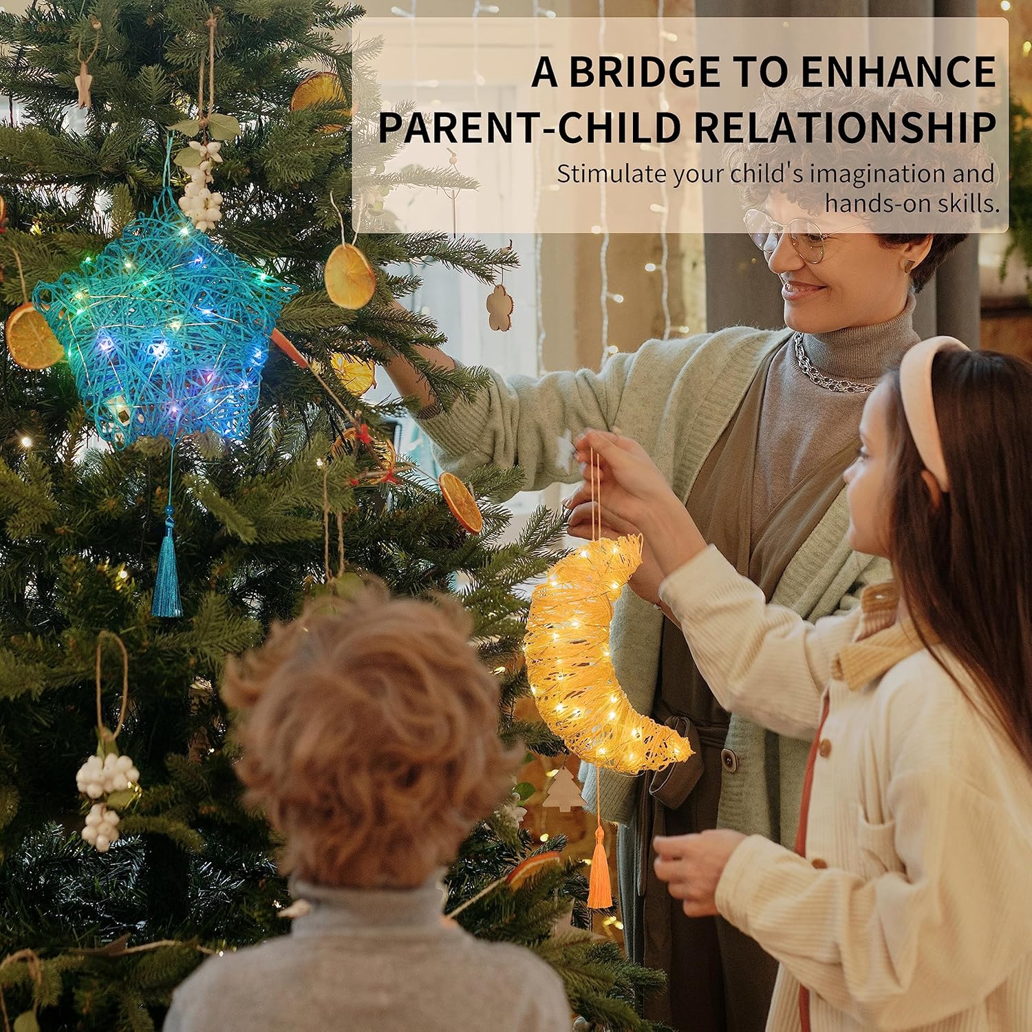 bemece Kit de arte de cuerda 3D, artes y manualidades para niños de 8 a 12 años, kits de manualidades para regalos para cumpleaños, Navidad, luz