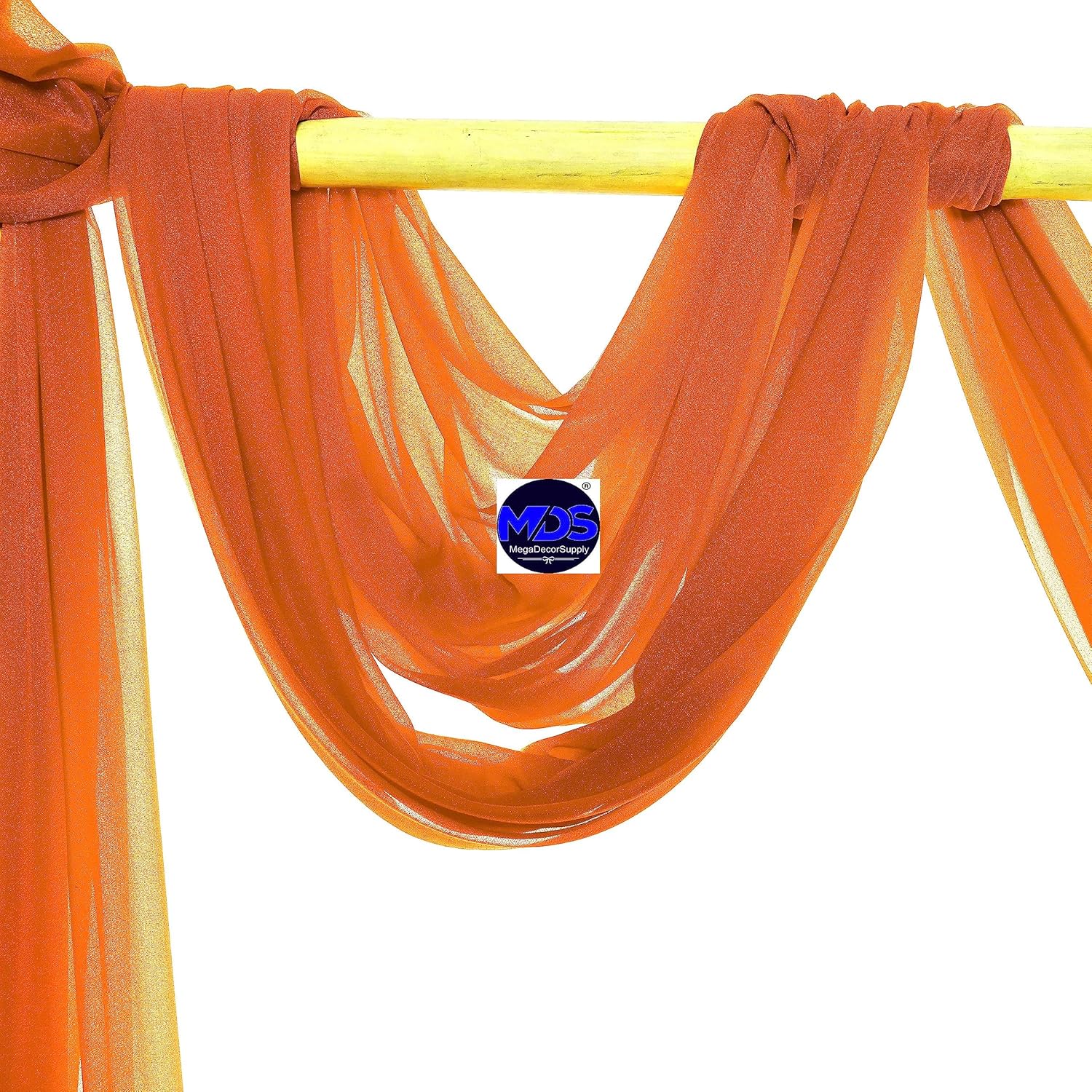 MDS – Paquete de 2 paneles (30 pulgadas de ancho x 20 pies de largo) para arco de boda, tela de gasa transparente para boda, ceremonia, recepción,