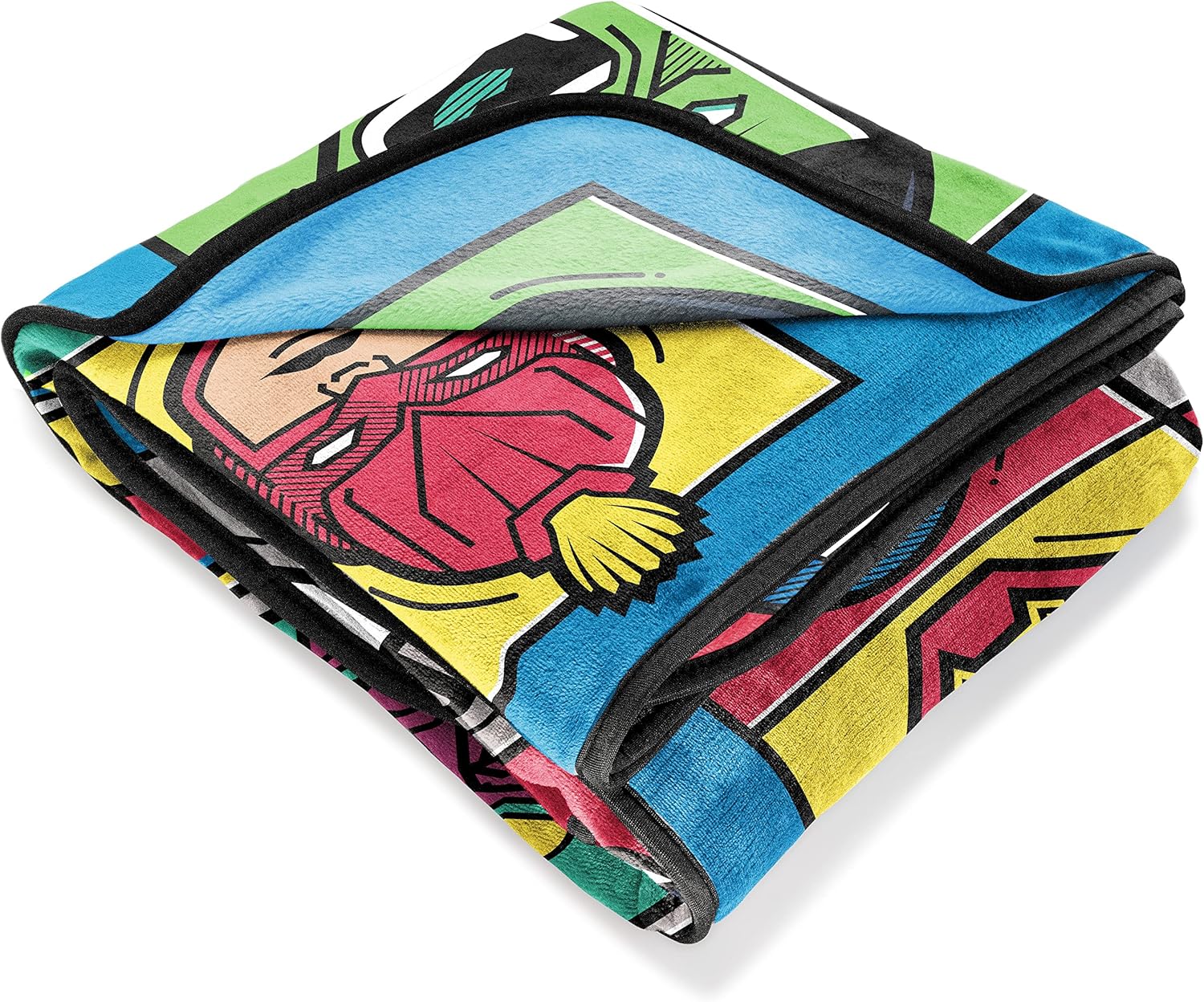 Jay Franco Marvel Avengers Pop Manta  Medidas 62 x 90 pulgadas, ropa de cama para niños  Resistente a la decoloración Super Soft Fleece
