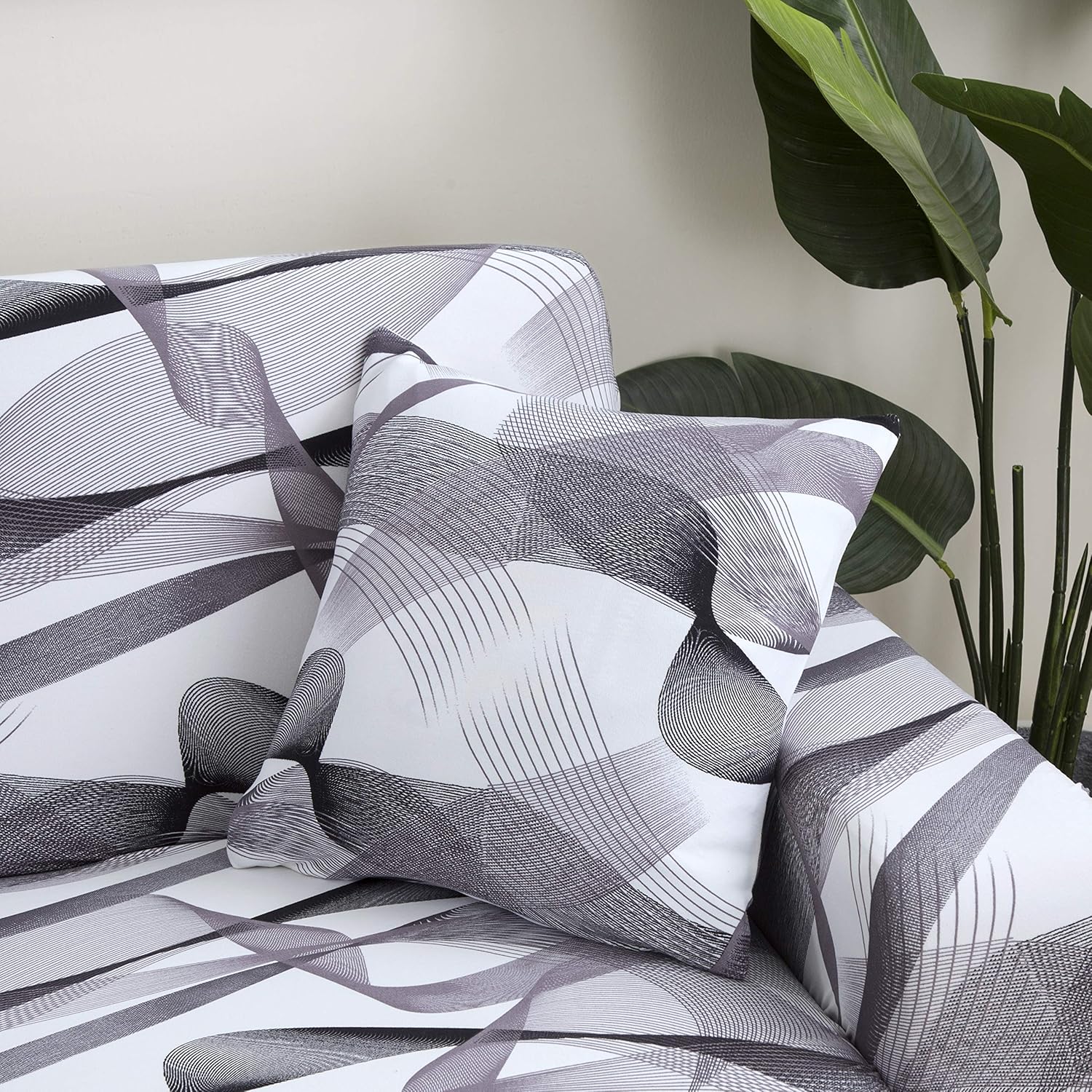 MIDODO – Funda de sofá estampada elástica para sillón, fundas con patrón para sillón (XW, sillón)