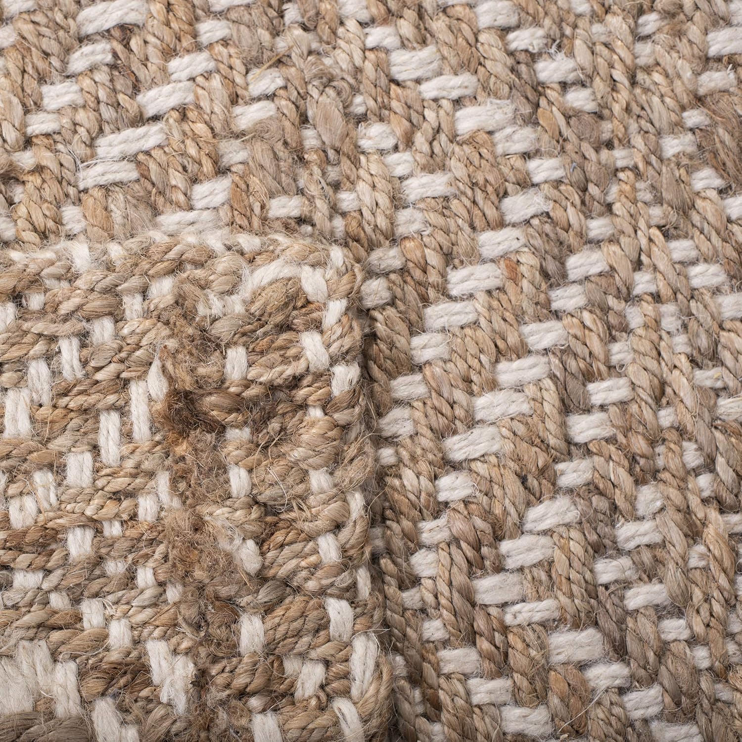 SAFAVIEH Alfombra de área de la colección de fibra natural, 5 x 8 pies, natural y marfil, hecha a mano de yute tejido bohemio, ideal para zonas de