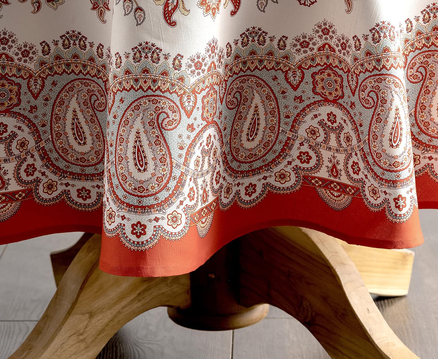 Maison d’ Hermine Mantel 100% algodón para mesas redondas de cocina, comedor, fiestas, bodas, Acción de GraciasNavidad (69 pulgadas de diámetro),