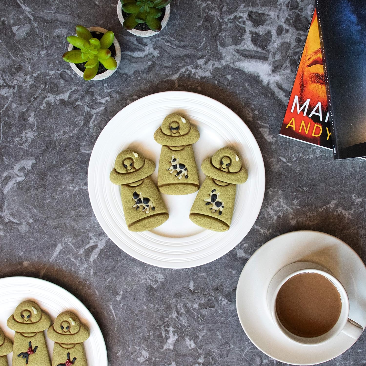 Cortador de galletas UFO Cow Abduction, 1 pieza – Bakerlogy