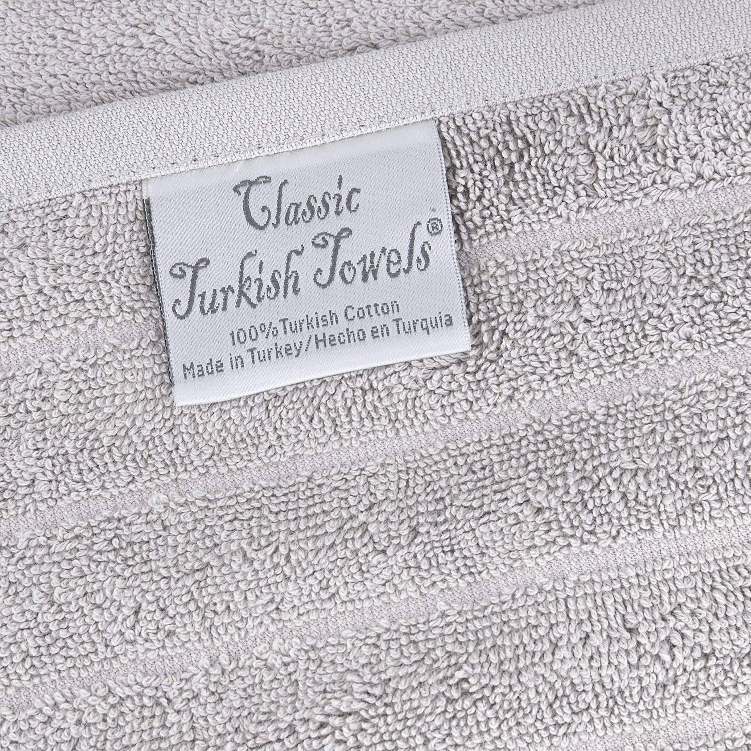 Classic Turkish Towels – Juego de 6 toallas de lujo – 2 toallas de baño, 2 toallas de mano y 2 toallas pequeñas, 100% algodón turco, toallas de