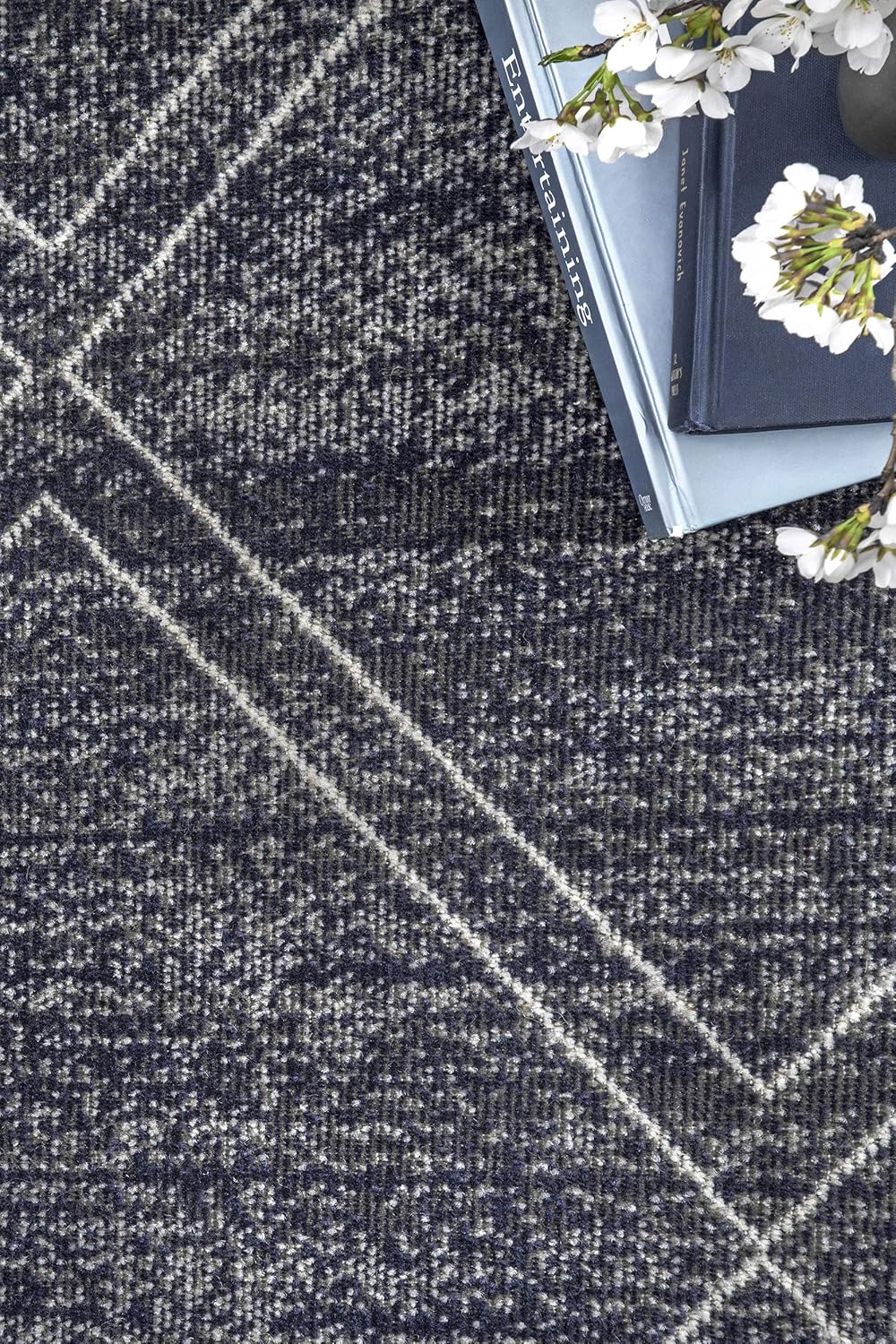 nuLOOM Roberge Coastal – Alfombra decorativa para interiores y exteriores, 2 x 3, color azul