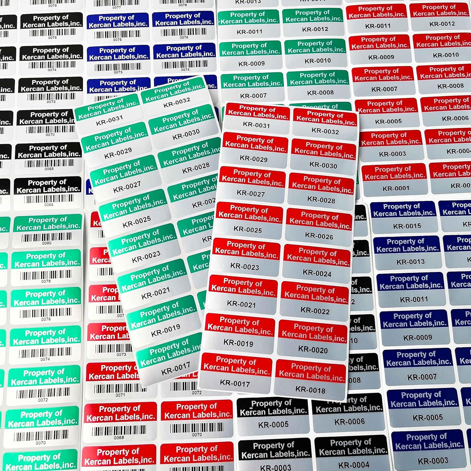 Etiquetas personalizadas para activos Etiquetas de código de barras personalizadas de 1.57 x 0.79 pulgadas (160-4800 etiquetas) (etiquetas de código