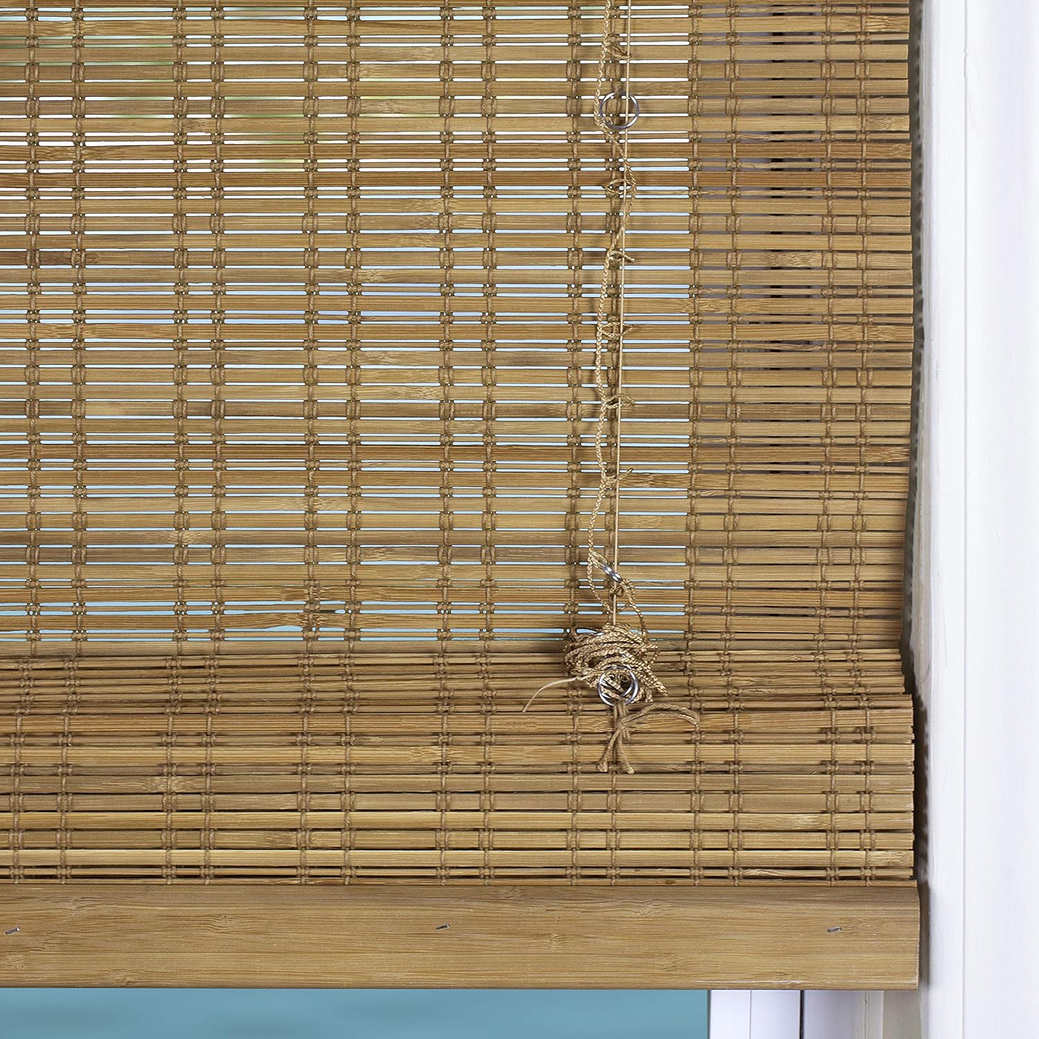 Arlo Blinds – Persianas romanas de bambú, sin cable