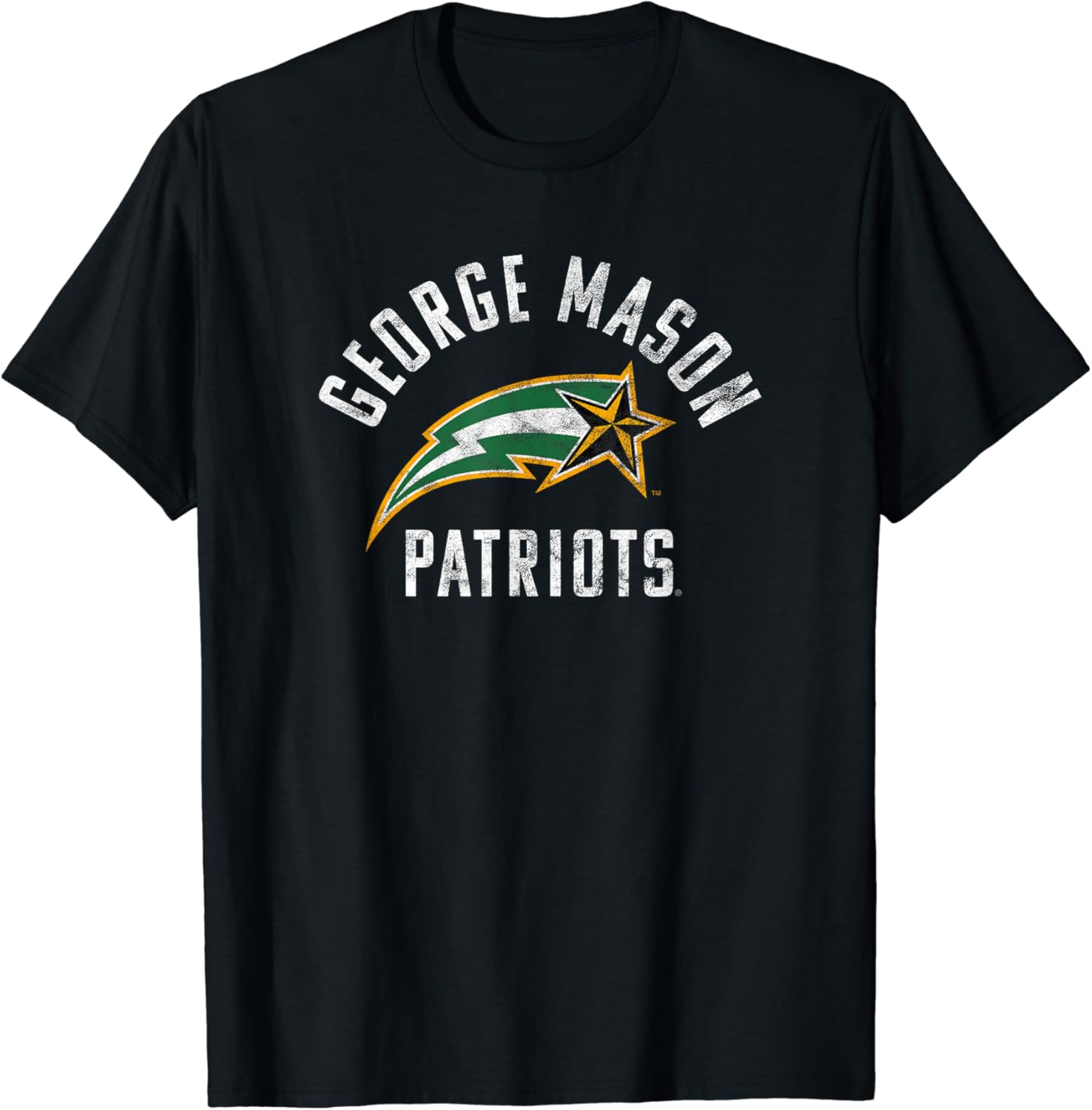 George Mason University Patriots Large Camiseta, Negro –