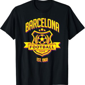 Camiseta de regalo para fanáticos del fútbol deportivo Grunge Barcelona Spain Gameday, Negro, S Camiseta de regalo para fanáticos del fútbol deportivo Grunge Barcelona Spain Gameday, Negro, S
