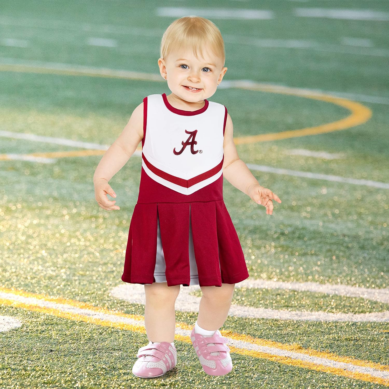Little King NCAA – Vestido de una pieza para niñas pequeñas, tallas 6M, 12M, 18M, 2T, 3T, 4T