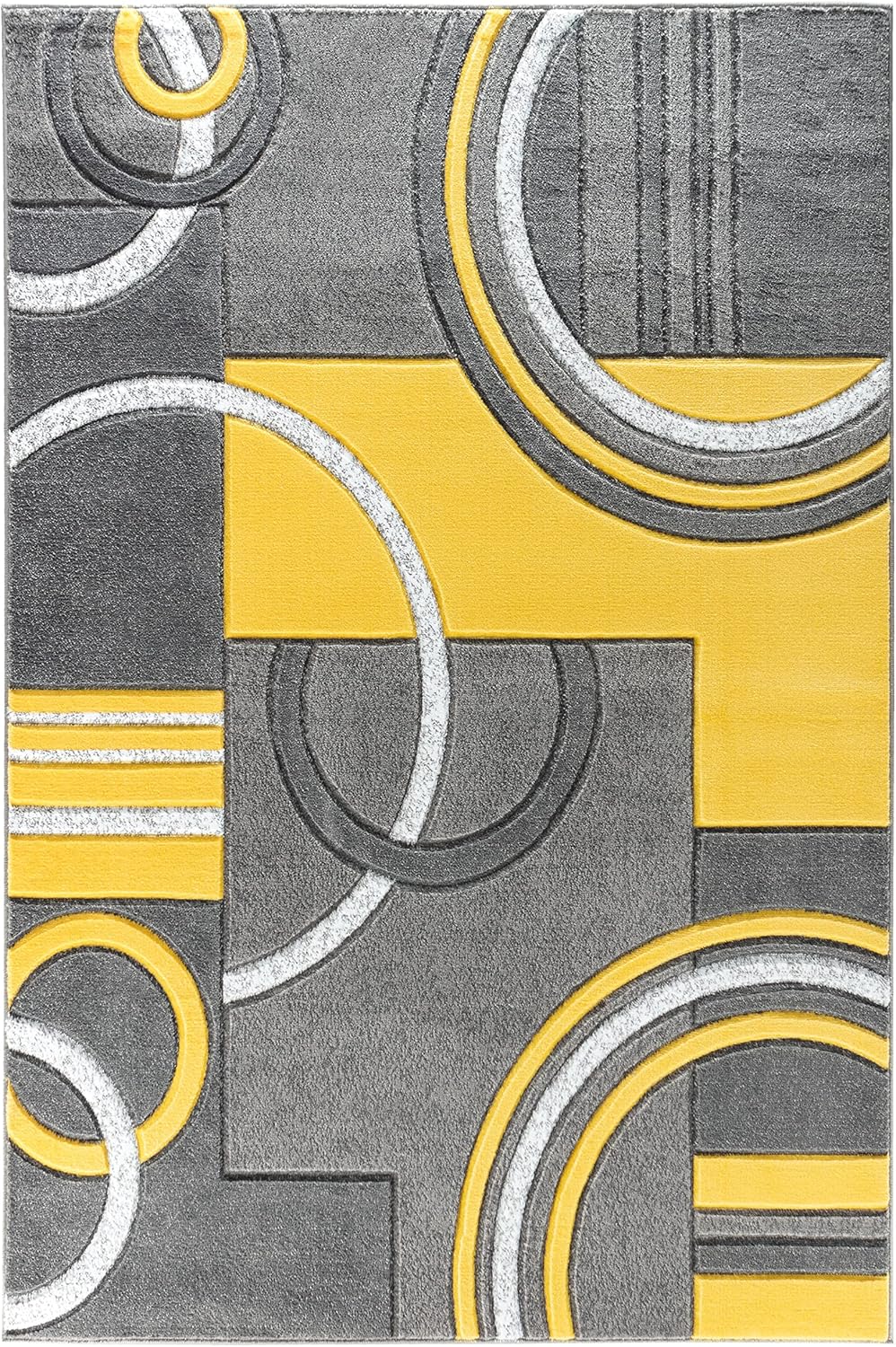GLORY RUGS Alfombra de área moderna, suave, tallada a mano, contemporánea, con textura esponjosa de primera calidad para interiores sala de estar,