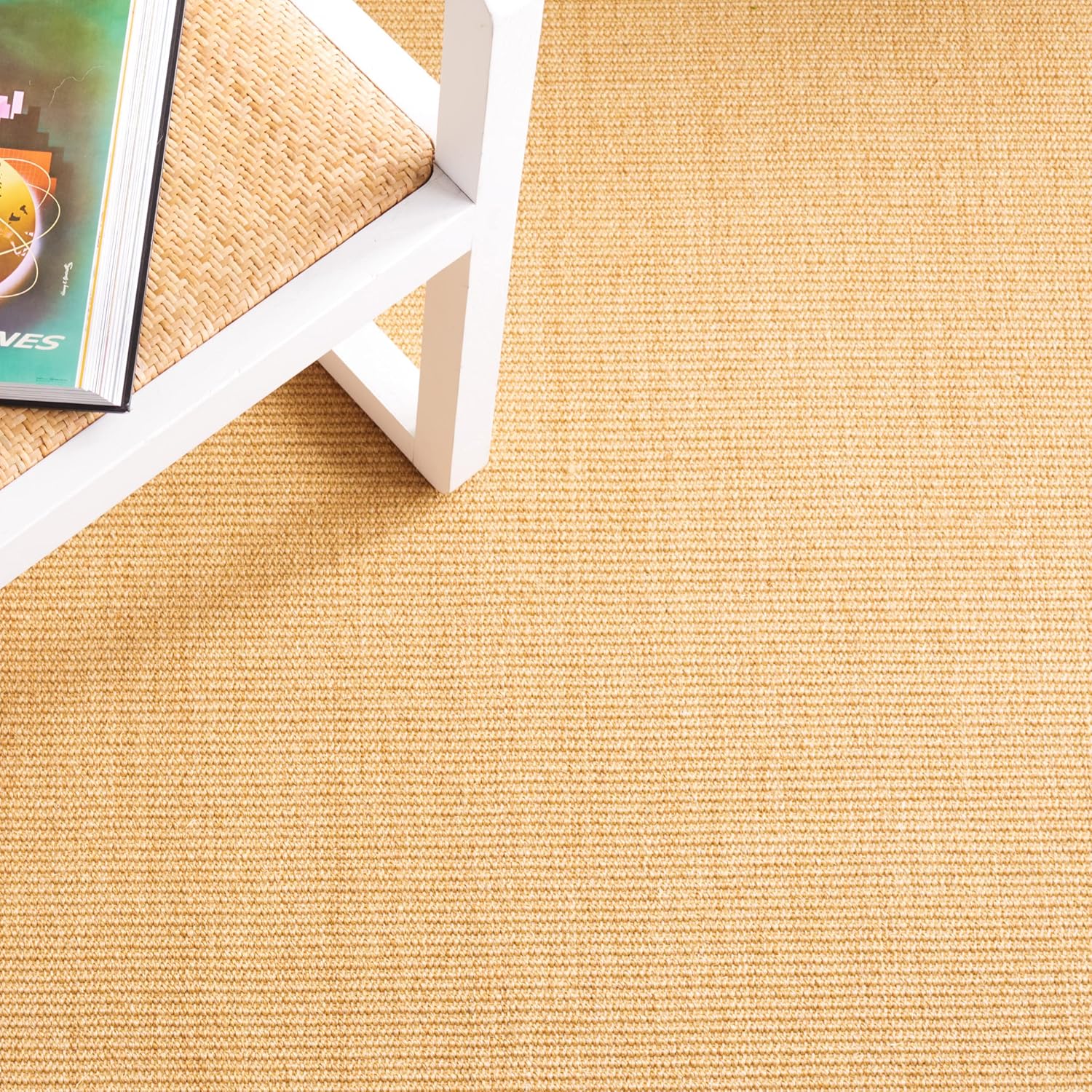 Martha Stewart Collection by SAFAVIEH MSR9501E – Alfombra de sisal y yute de 5 x 7 pies, color naturalverde