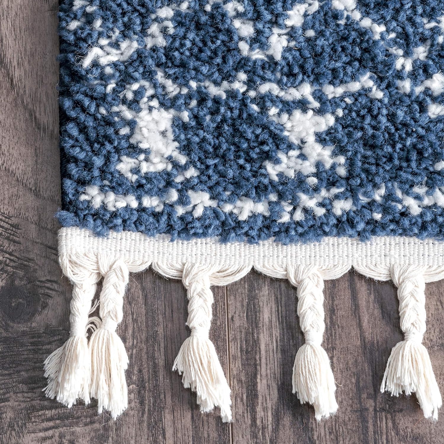nuLOOM Vasiliki – Alfombra de pelo largo estilo tribal marroquí