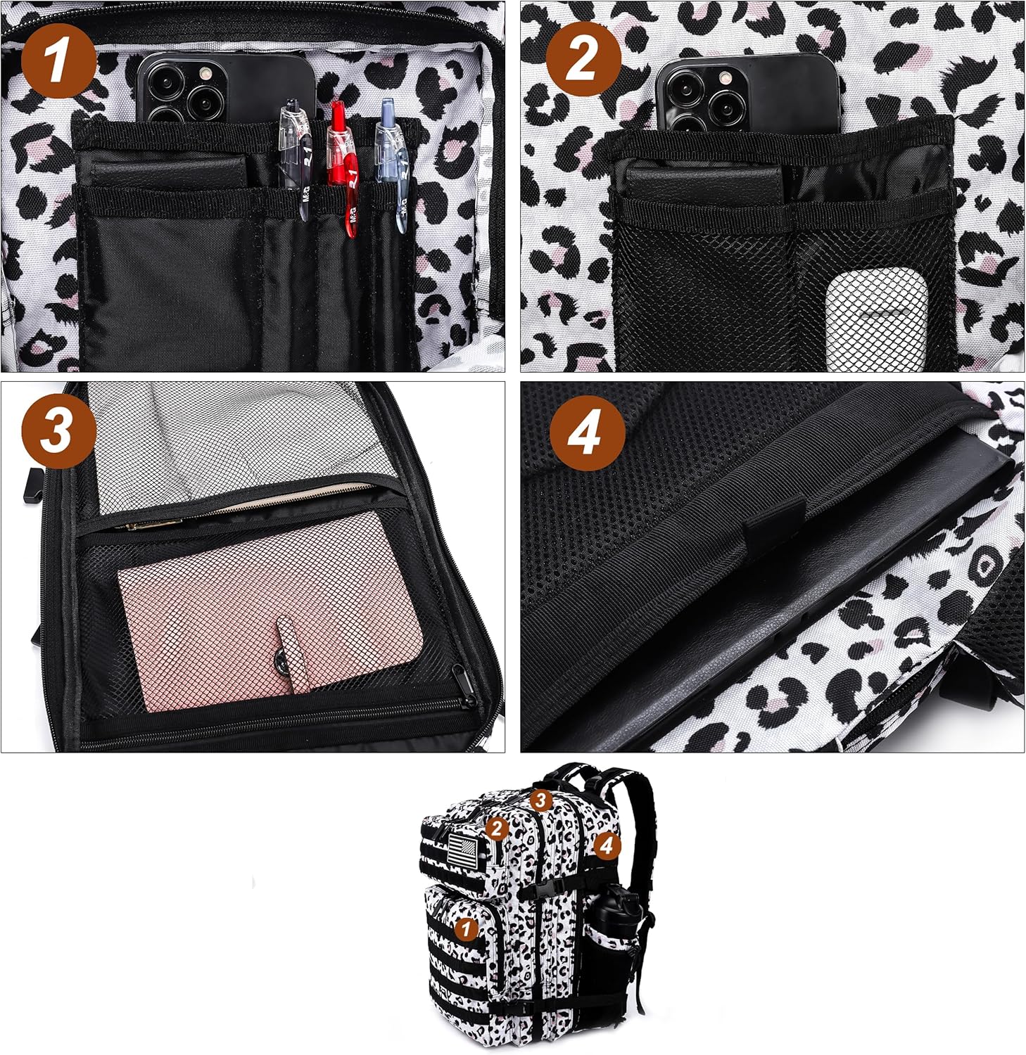 LHI Mochila táctica militar para hombres y mujeres, 45L, 3 días, paquete de asalto, mochila grande con sistema Molle