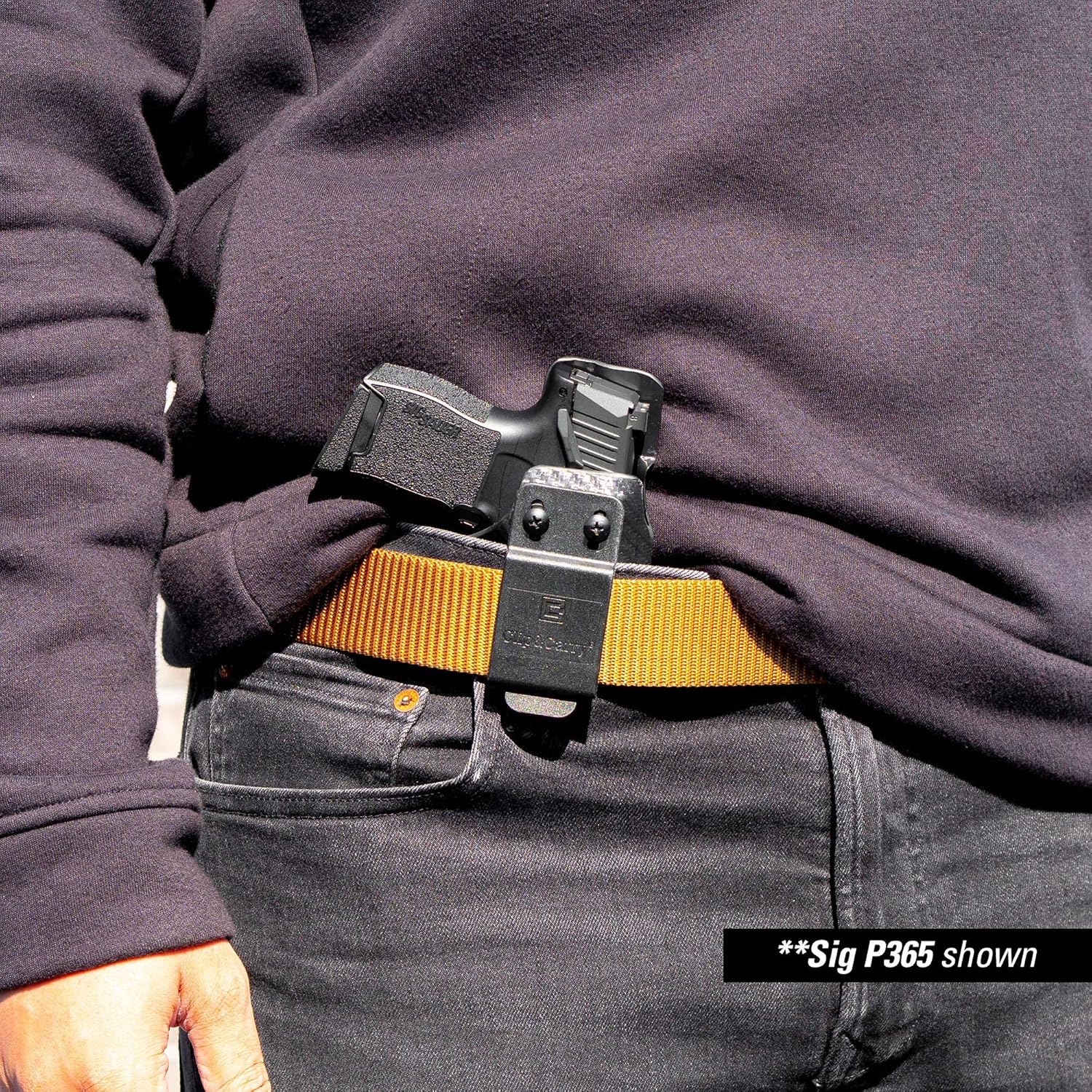 Clip & Carry IWB Kydex Funda para The Walther PPQ M2 4″ – Cintura interior ocultada Llevar – Retención de clic audible – Adjus. No puedo –