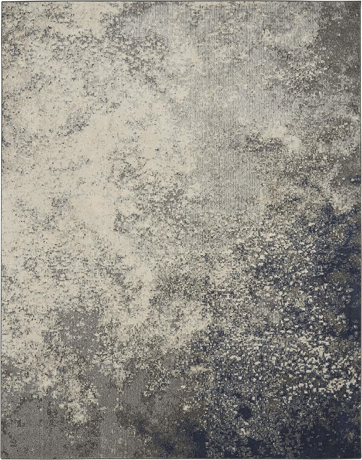 Nourison – Alfombra de área Passion color carbónmarfil, de 6 pies, 7 pulgadas x 9 pies, 6 pulgadas, moderna, abstracta, fácil de limpiar, no