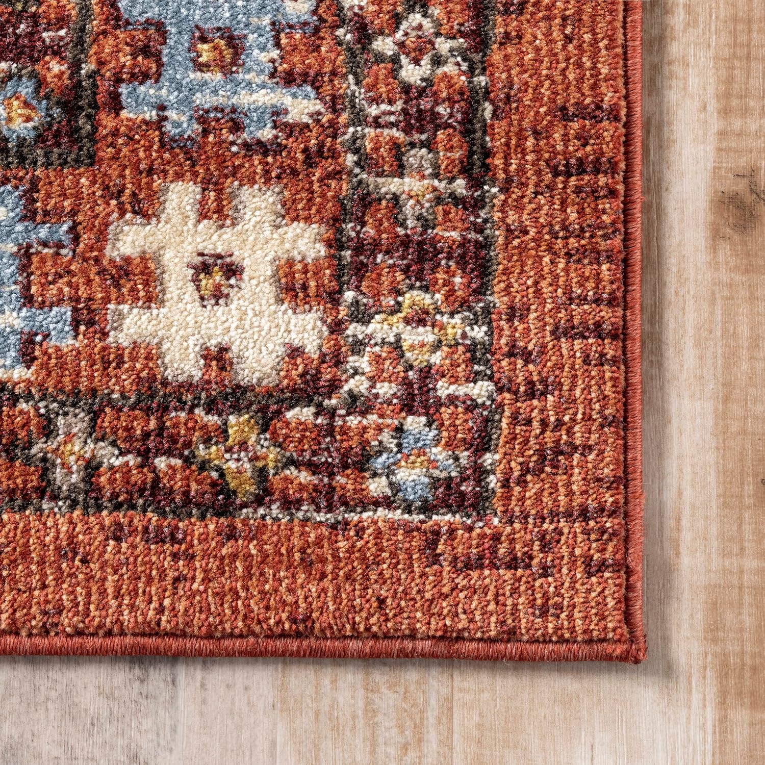 nuLOOM Alfombra tribal de transición Wilma, 5×8, naranja