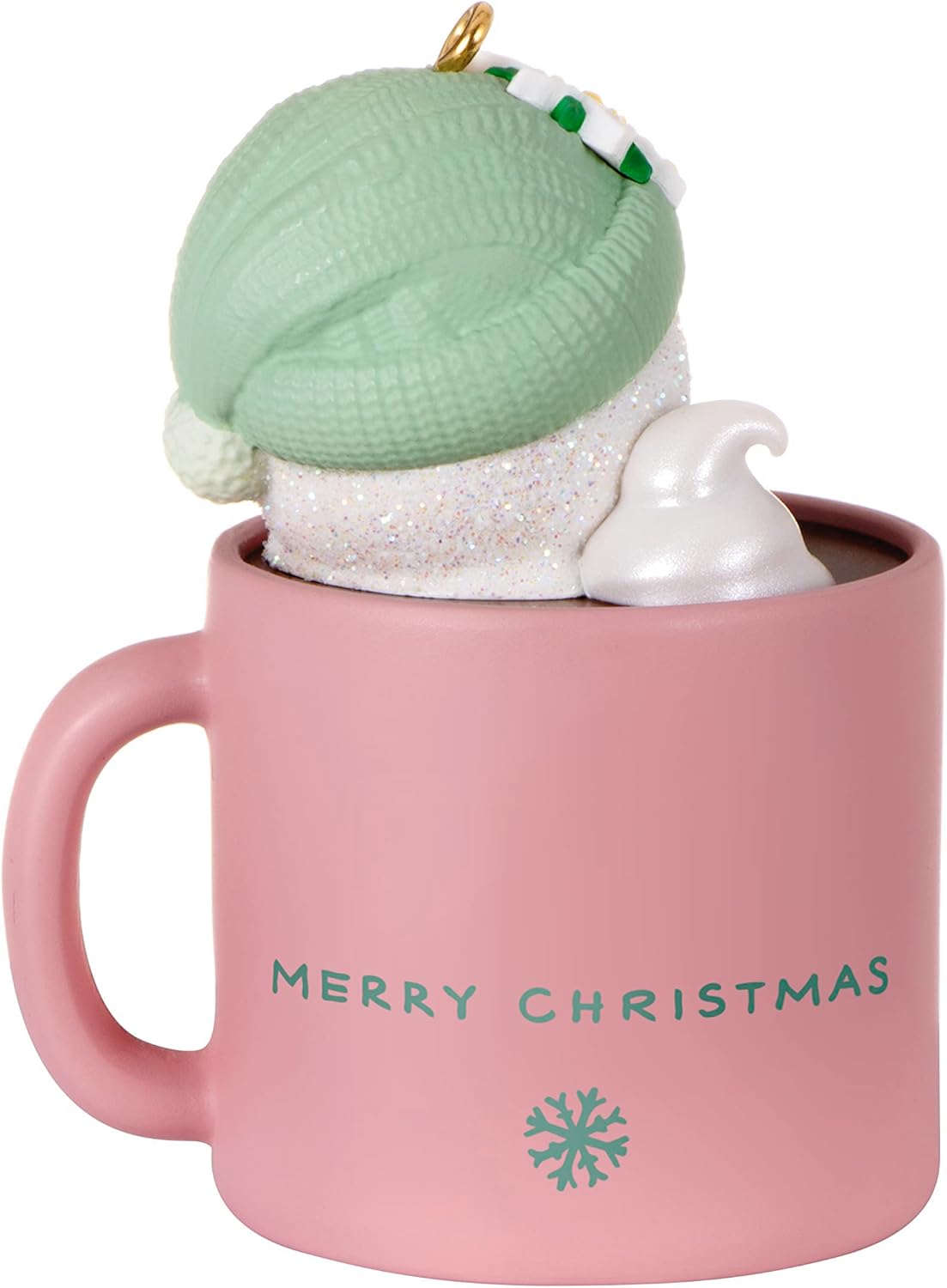 Hallmark Keepsake Adorno de Navidad 2023, taza de cacao caliente para bisnieta, regalos familiares