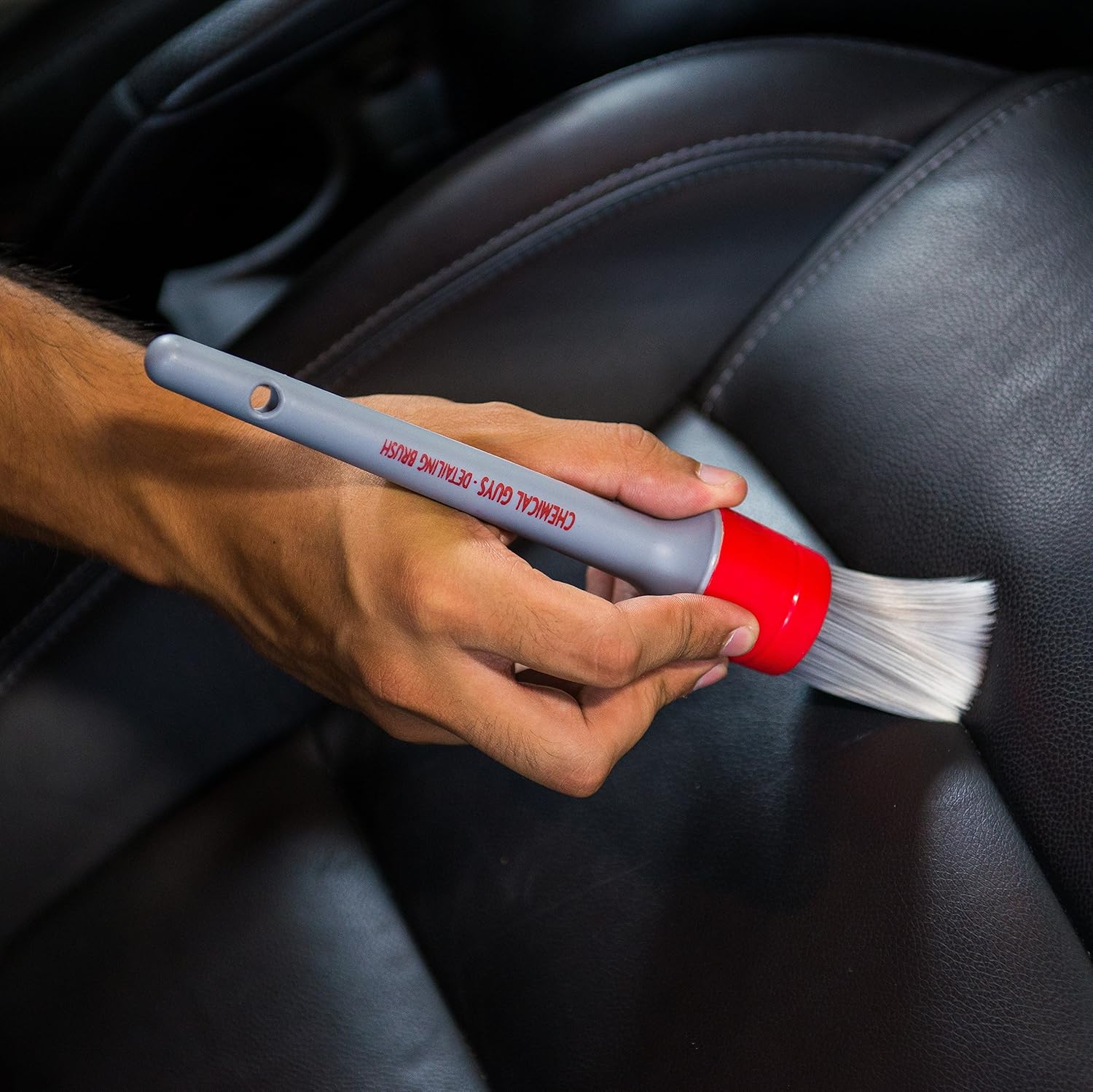 Chemical Guys ACC600 – Juego de cepillos para detalles interiores todo en los detalles (ideal para automóviles, camiones, SUV, caravanas y más)
