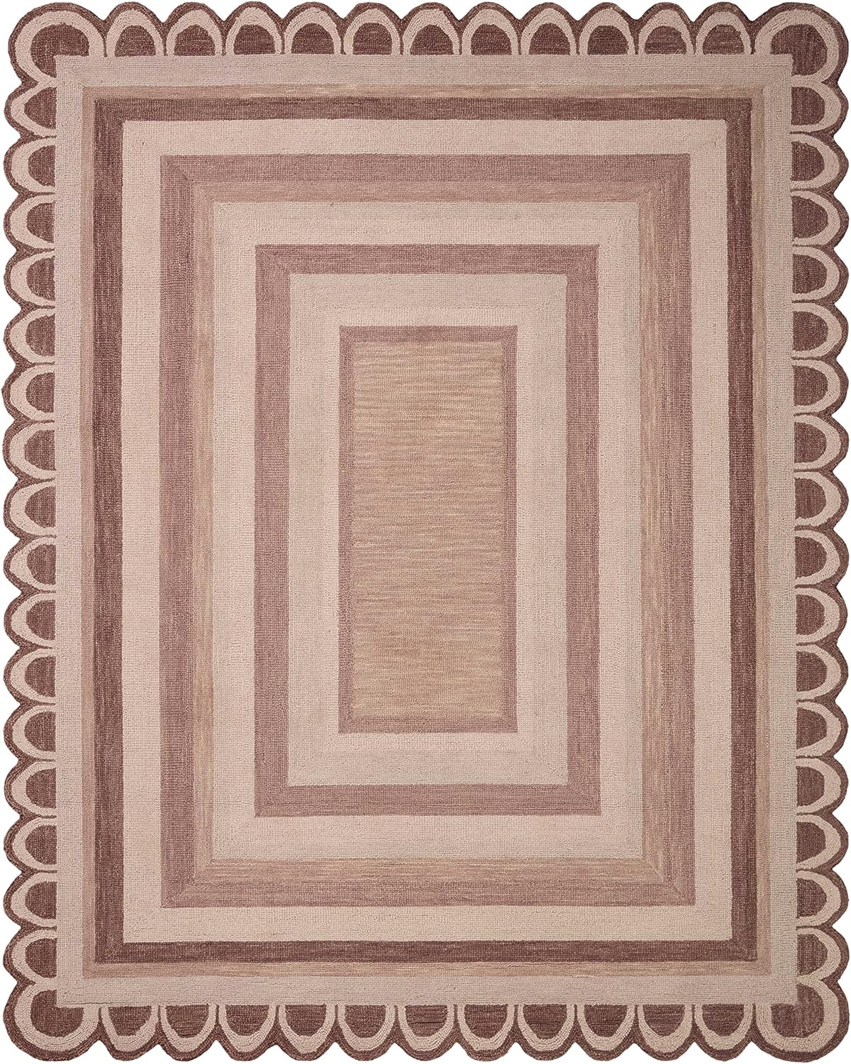 Loloi Justina Blakeney x Loloi Buena Onda Collection BUE-02 – Alfombra de área de 7 pies 9 pulgadas x 9 pies 9 pulgadas, arcillarubor