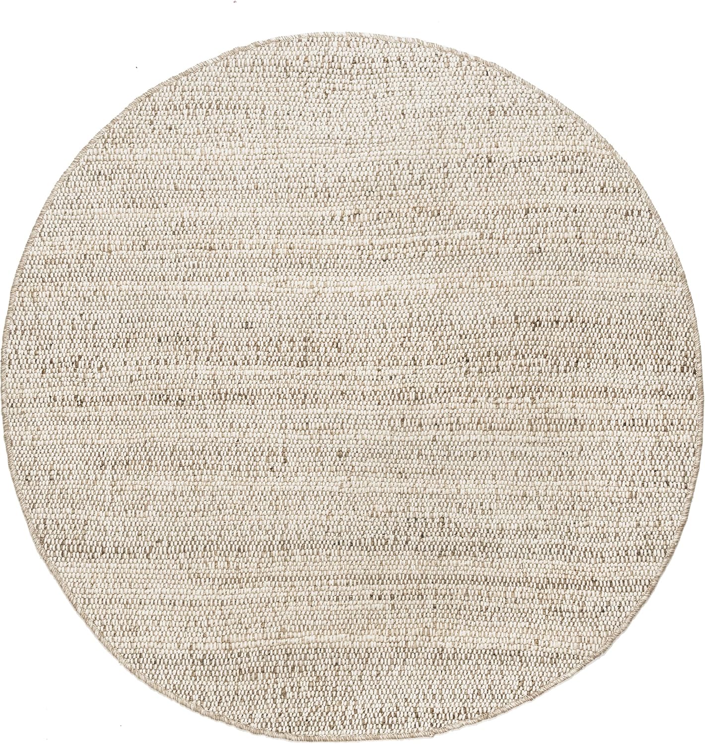 nuLOOM Alfombra redonda Elfriede de yute y algodón tejida a mano, 6 unidades, estilo rústico sólido, diseño tejido, fibra natural, para dormitorio,