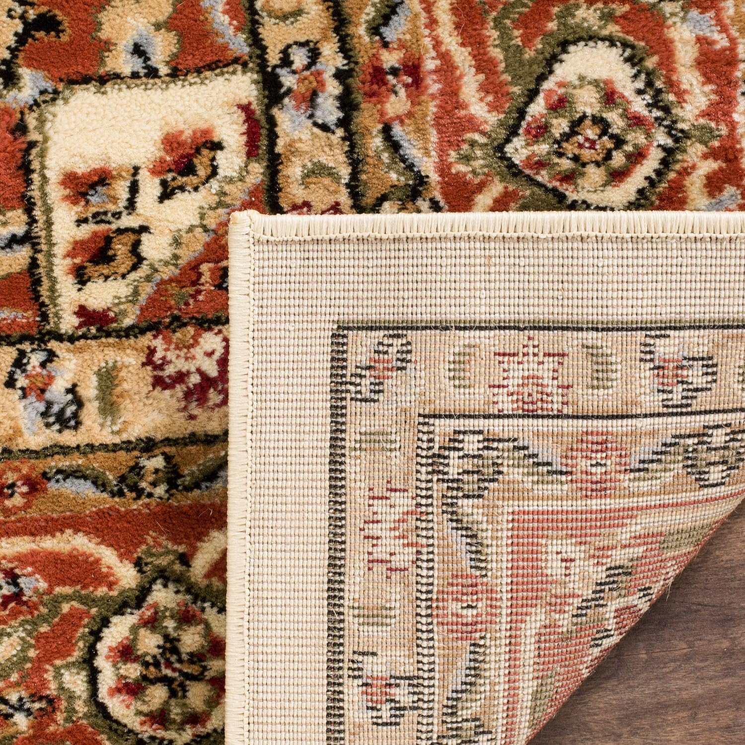SAFAVIEH Lyndhurst Collection LNH330R – Alfombra decorativa de estilo tradicional oriental que no desprende pelusa, para sala de estar y dormitorio,