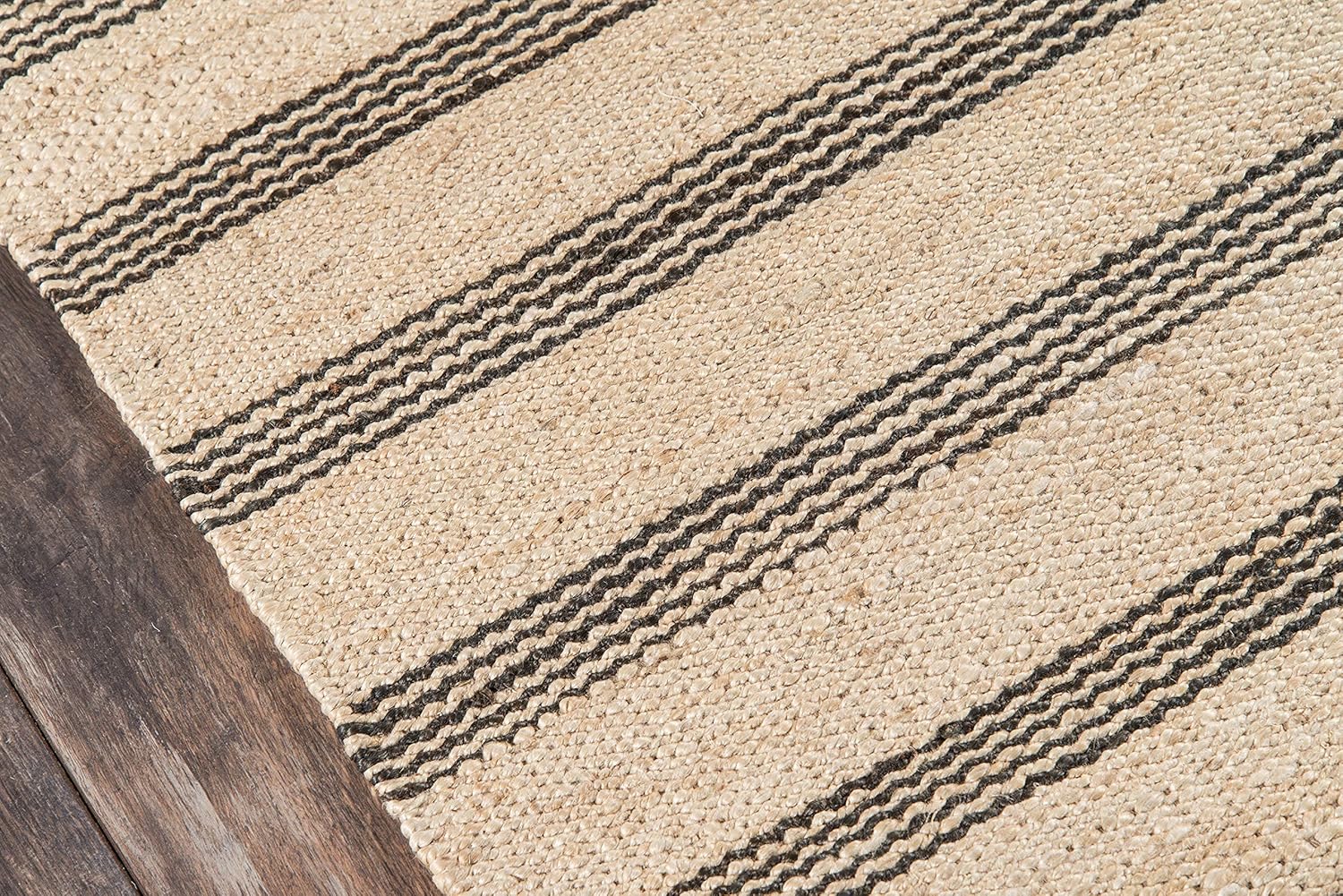 Novogratz by Momeni Montauk – Alfombra de área interior 100% yute tejida a mano, 2 pies 3 pulgadas x 10 pies, color carbón