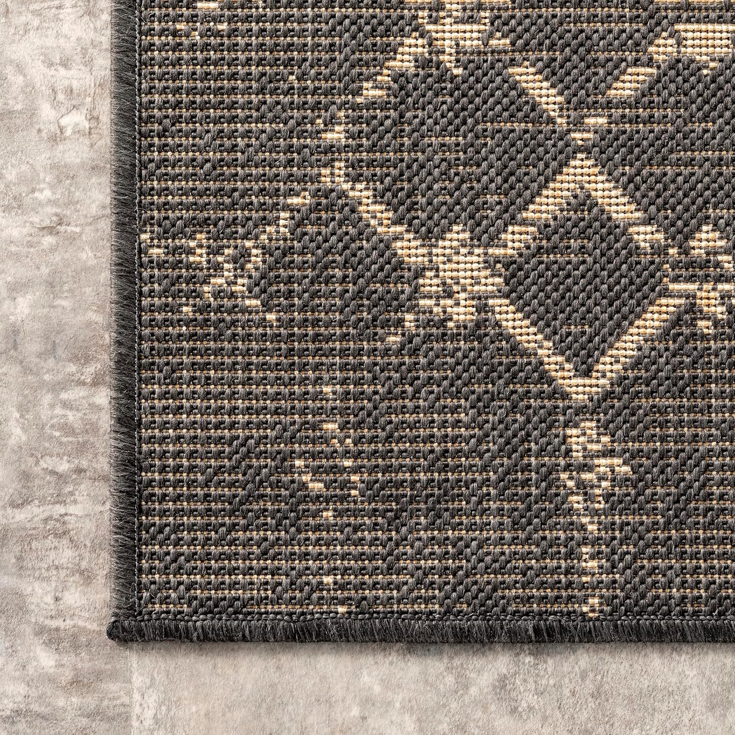 nuLOOM Grayson – Alfombra marroquí Trellis para interiores y exteriores, 7 x 9 pulgadas, color carbón