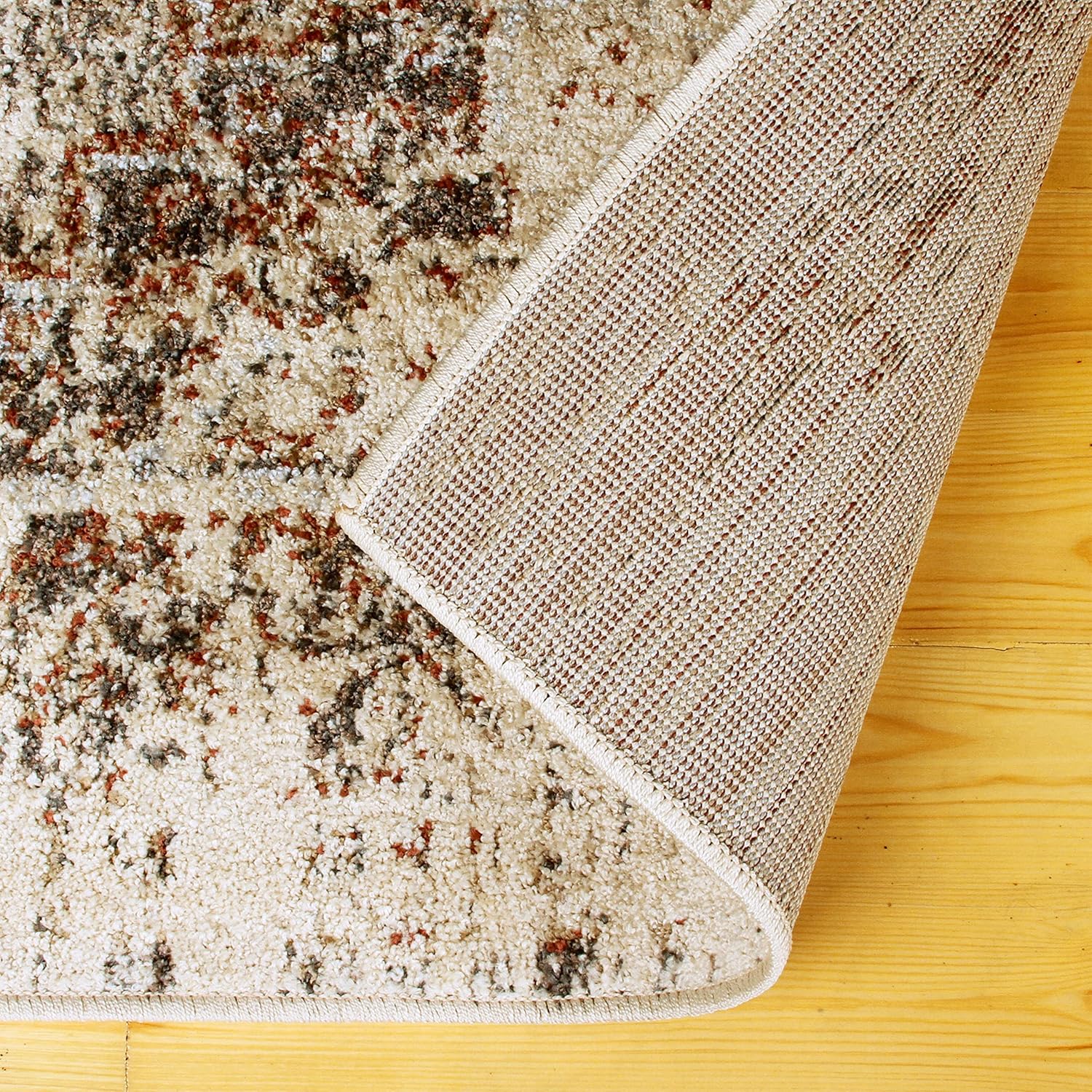 Superior Alfombra grande para interiores con respaldo de yute, decoración de suelo para sala de estar, dormitorio, guardería, madera dura, cocina,